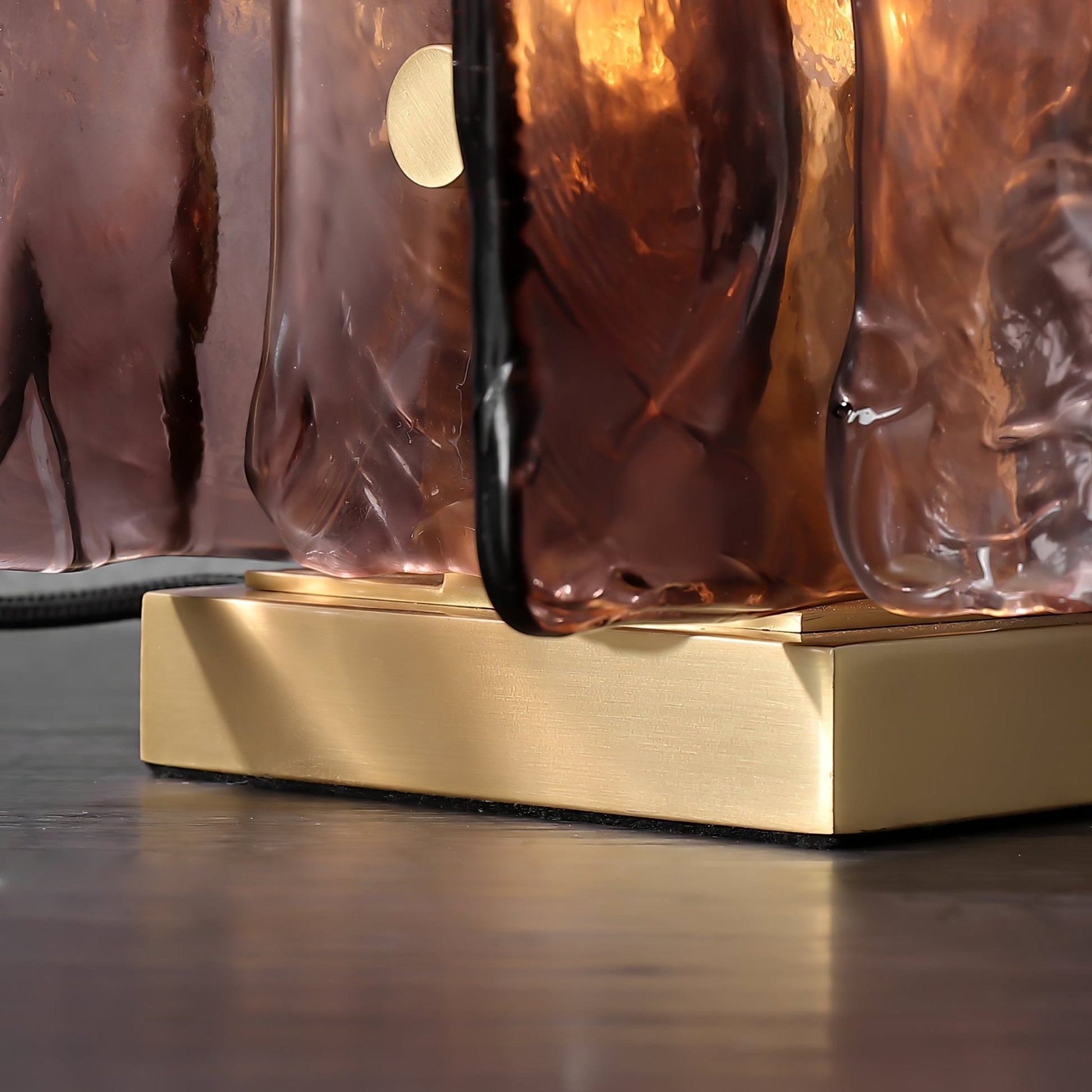 Avlaear Artisan Glass Desk Lamp-Neutral Decor
