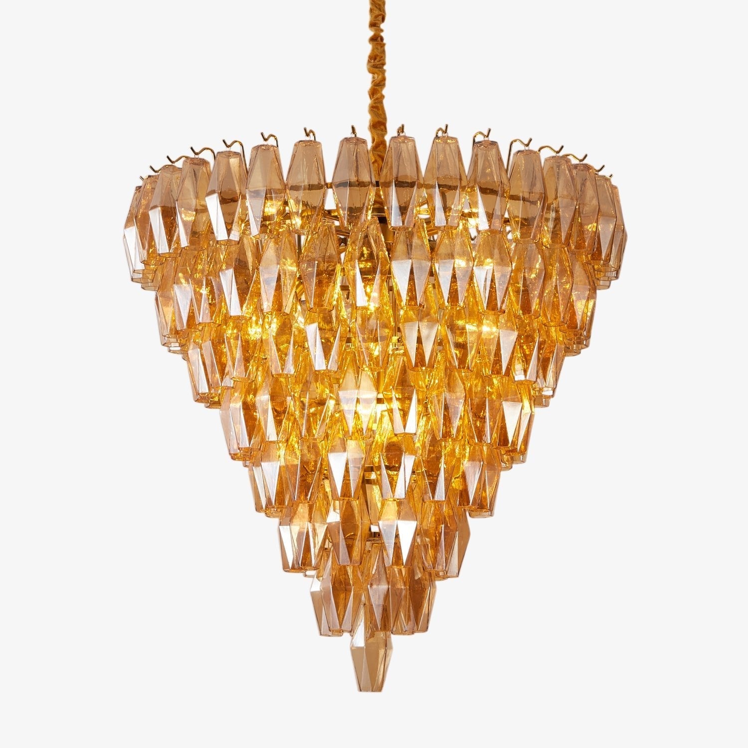 Aurora Chandelier Amber Empire Prism-Neutral Decor