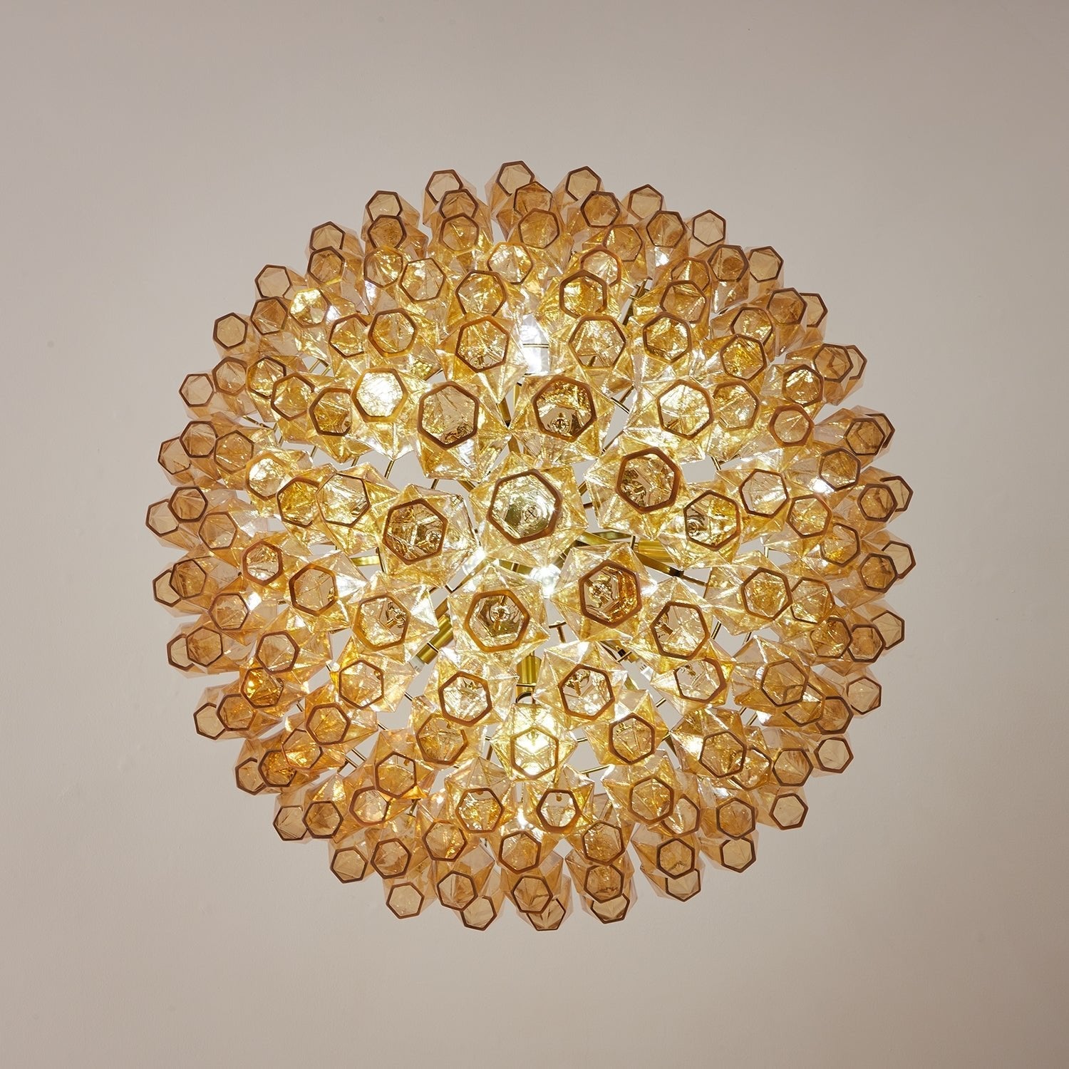 Aurora Chandelier Amber Empire Prism-Neutral Decor