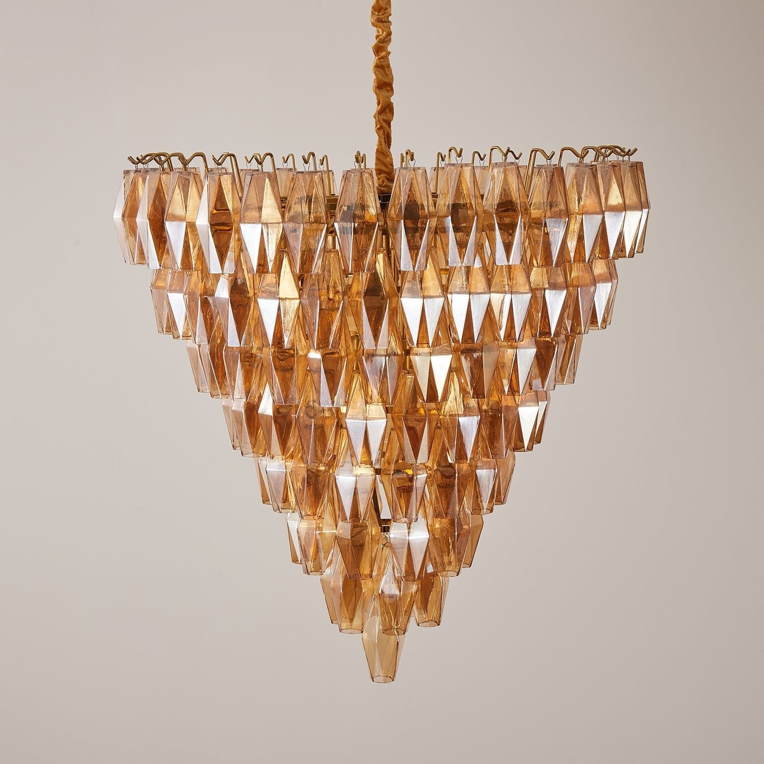 Aurora Chandelier Amber Empire Prism-Neutral Decor