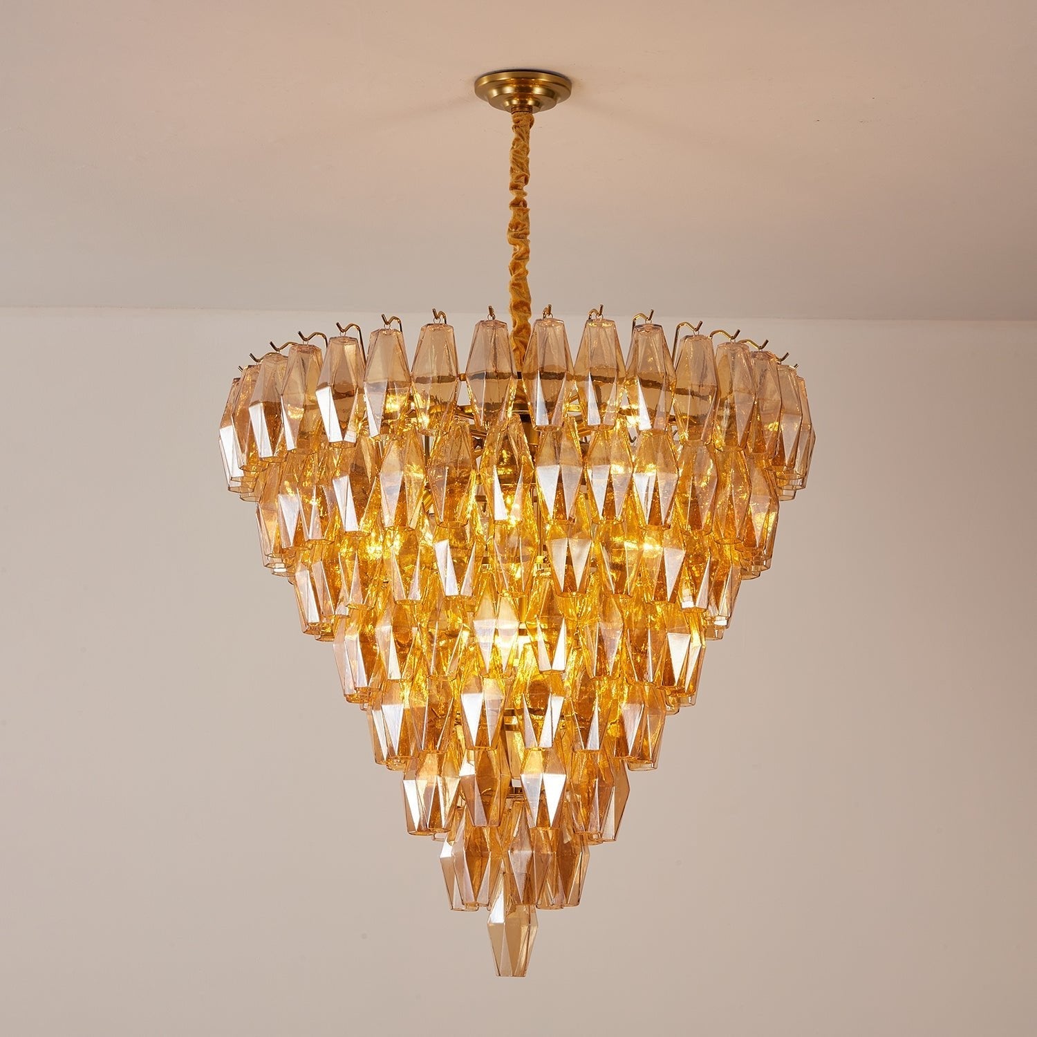 Aurora Chandelier Amber Empire Prism-Neutral Decor
