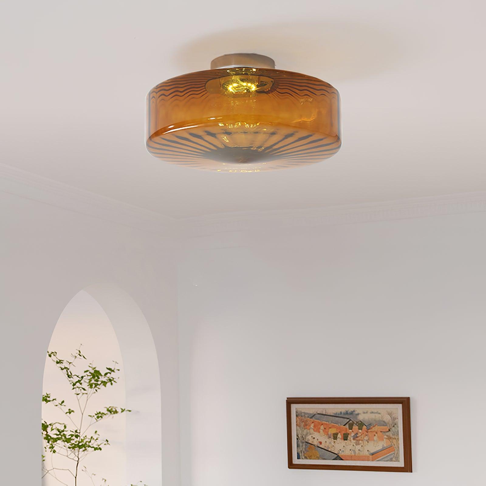 June Amber Glass Ceiling Light - Neutralighting