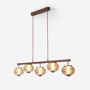 Alviora Pendant Lamp Wood Glass Linear Japandi-Neutral Decor
