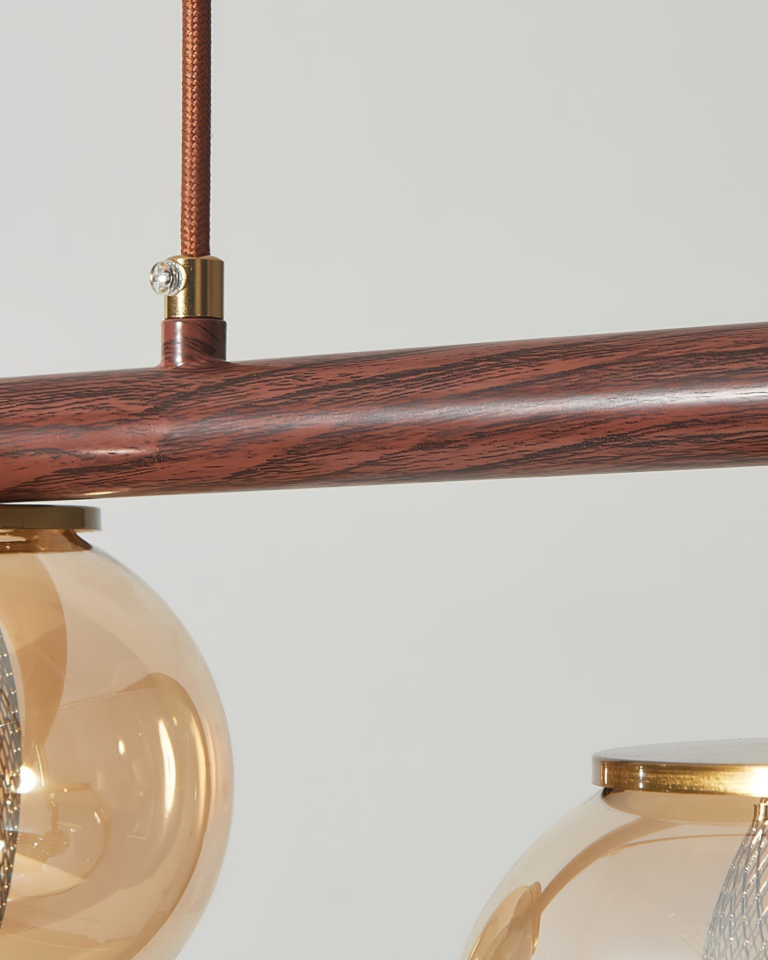 Alviora Pendant Lamp Wood Glass Linear Japandi-Neutral Decor