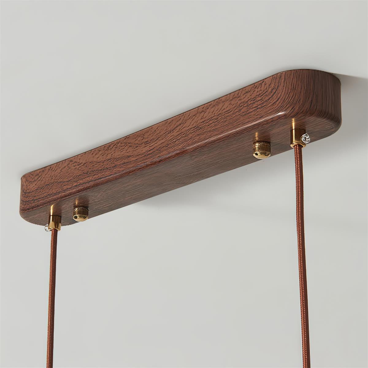 Alviora Pendant Lamp Wood Glass Linear Japandi-Neutral Decor