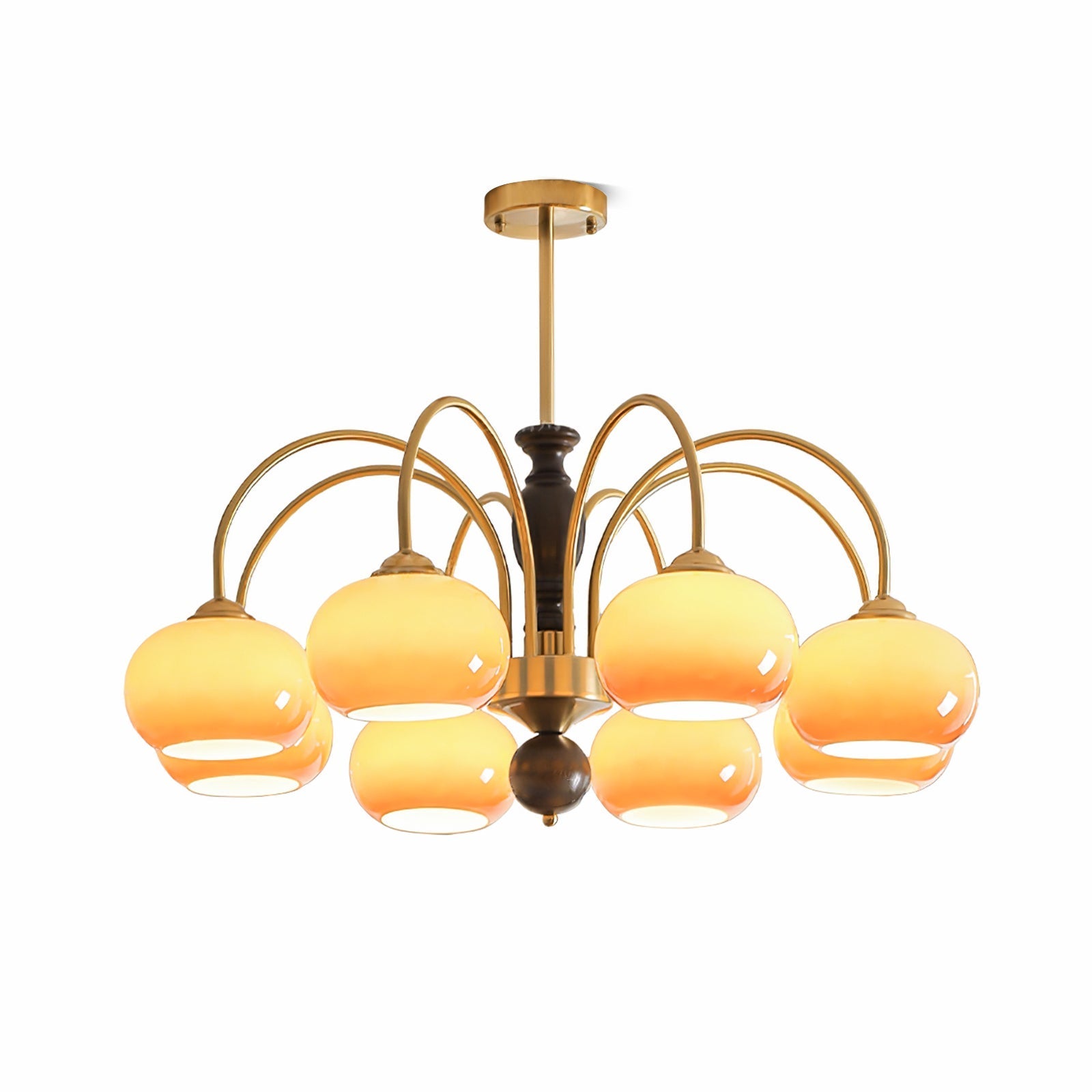 Aurora Chandelier Amberly Arch Curved Arms-Neutral Decor