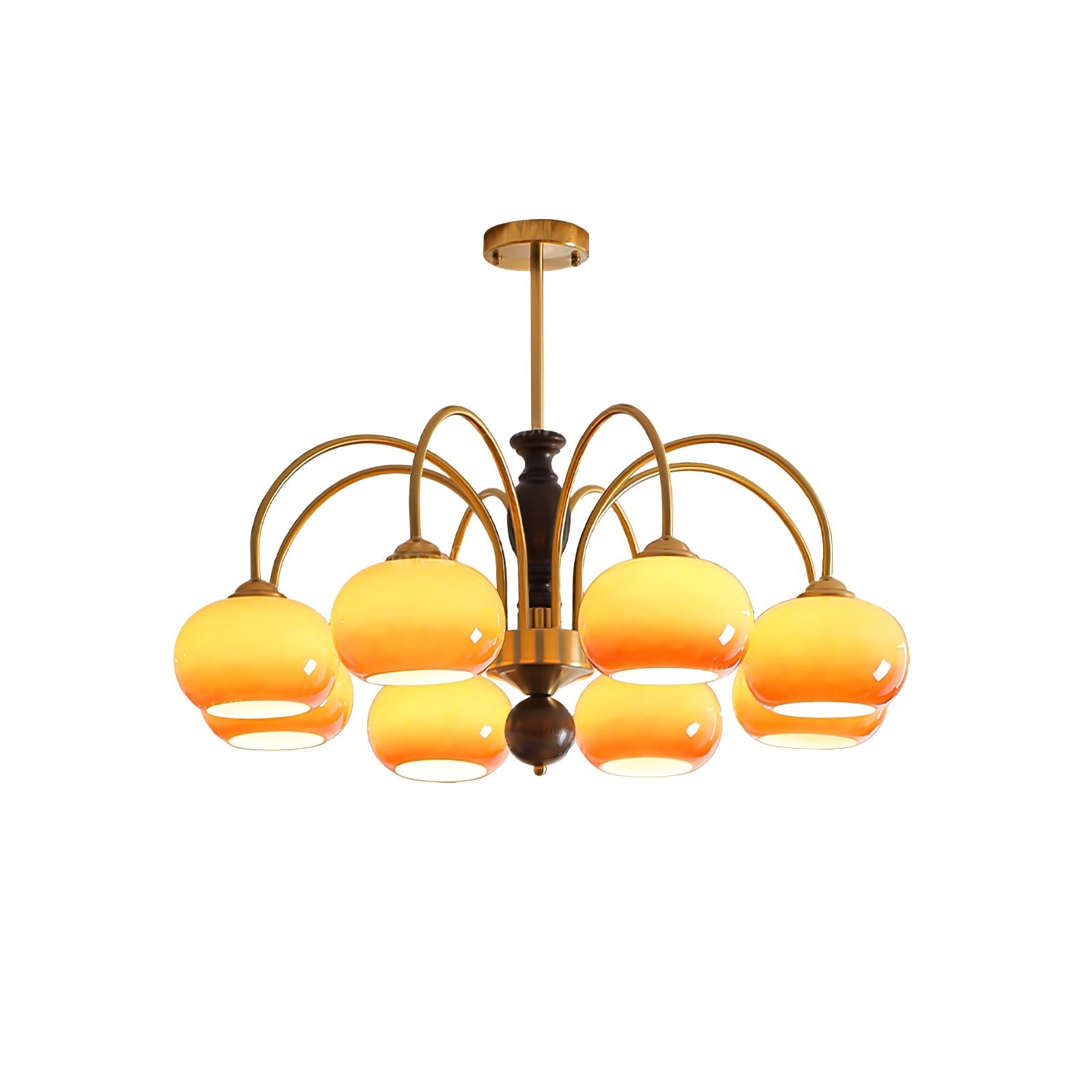 Aurora Chandelier Amberly Arch Curved Arms-Neutral Decor