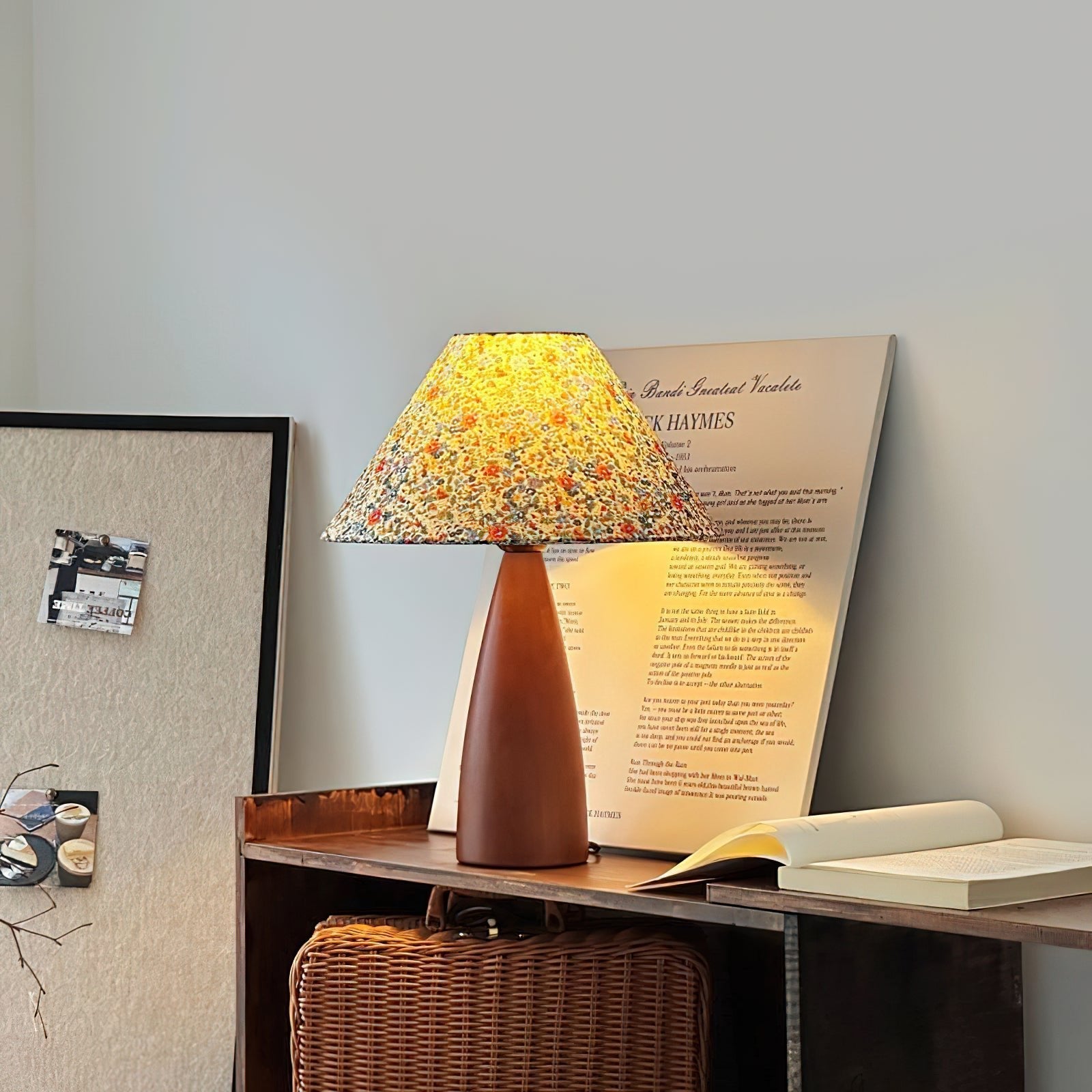 Ber Vintage Wood Table Lamp-Neutral Decor
