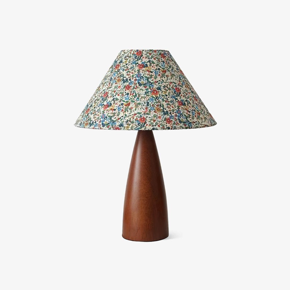 Ber Vintage Wood Table Lamp-Neutral Decor