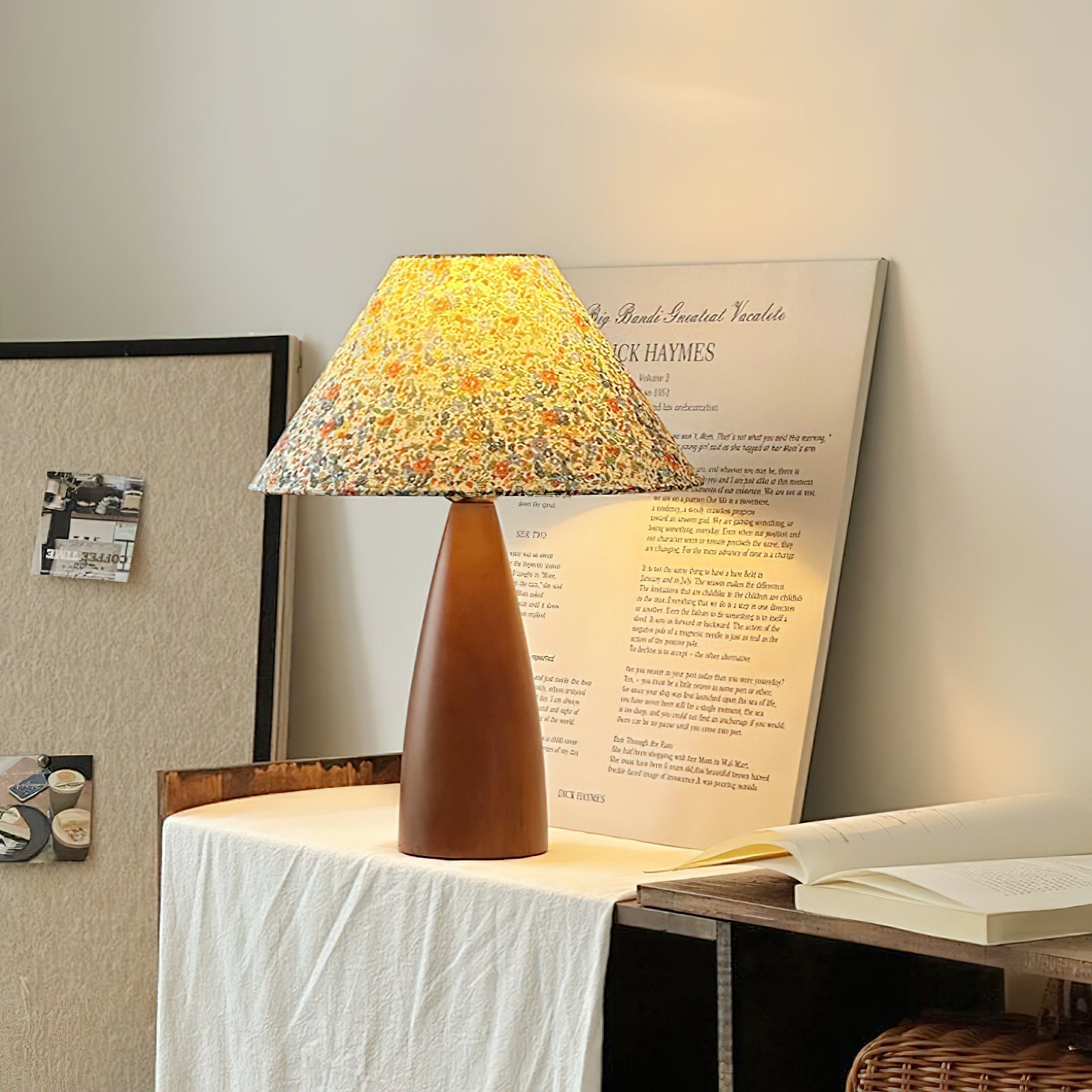 Ber Vintage Wood Table Lamp-Neutral Decor