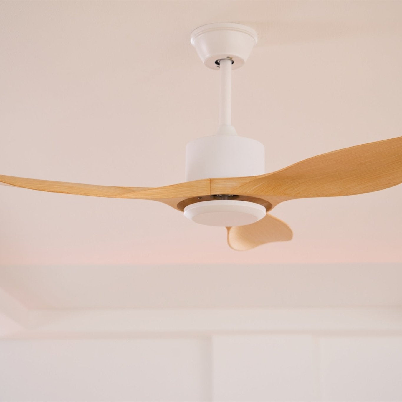 Meren Minimalist Wood Ceiling Fan Light-Neutral Decor