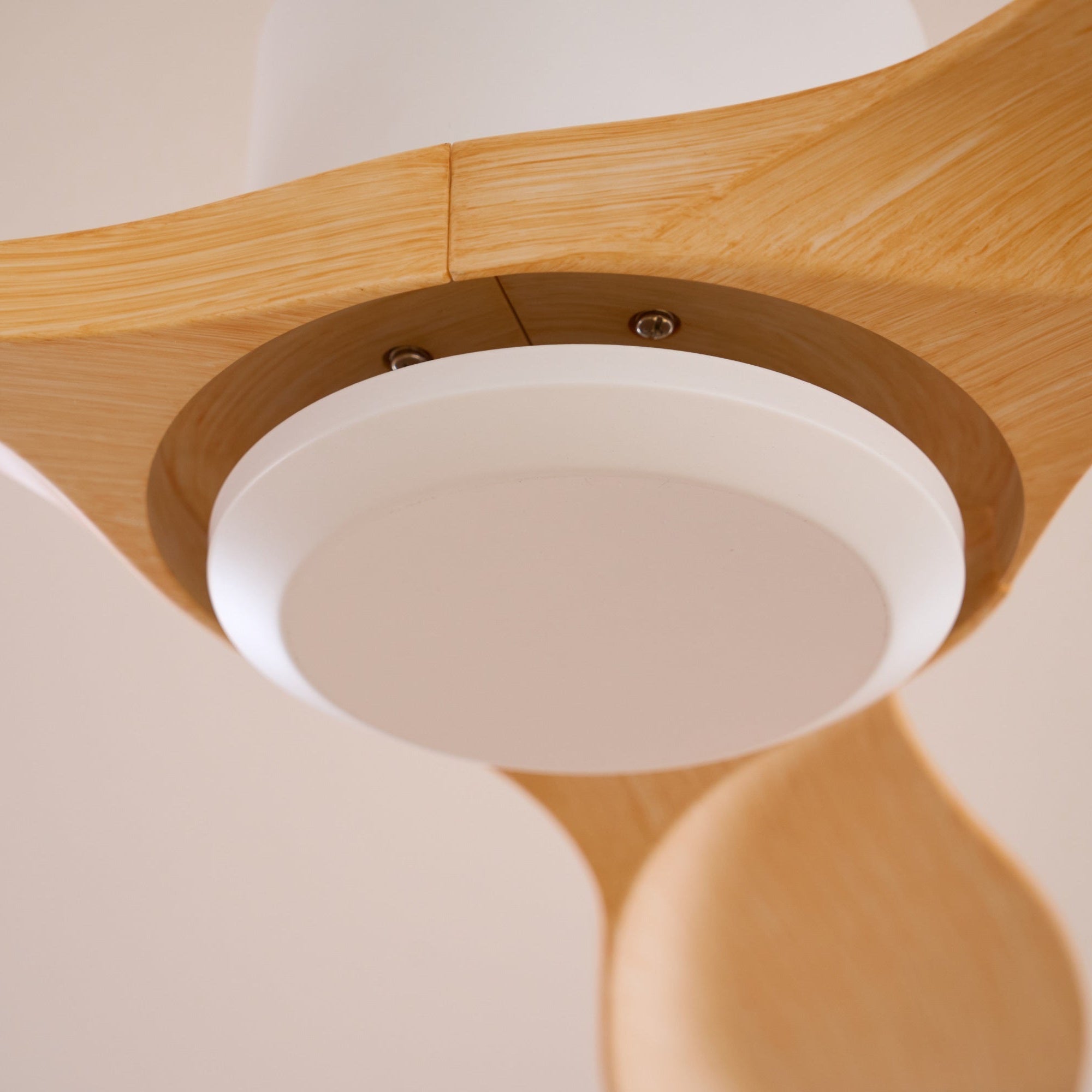 Meren Minimalist Wood Ceiling Fan Light-Neutral Decor