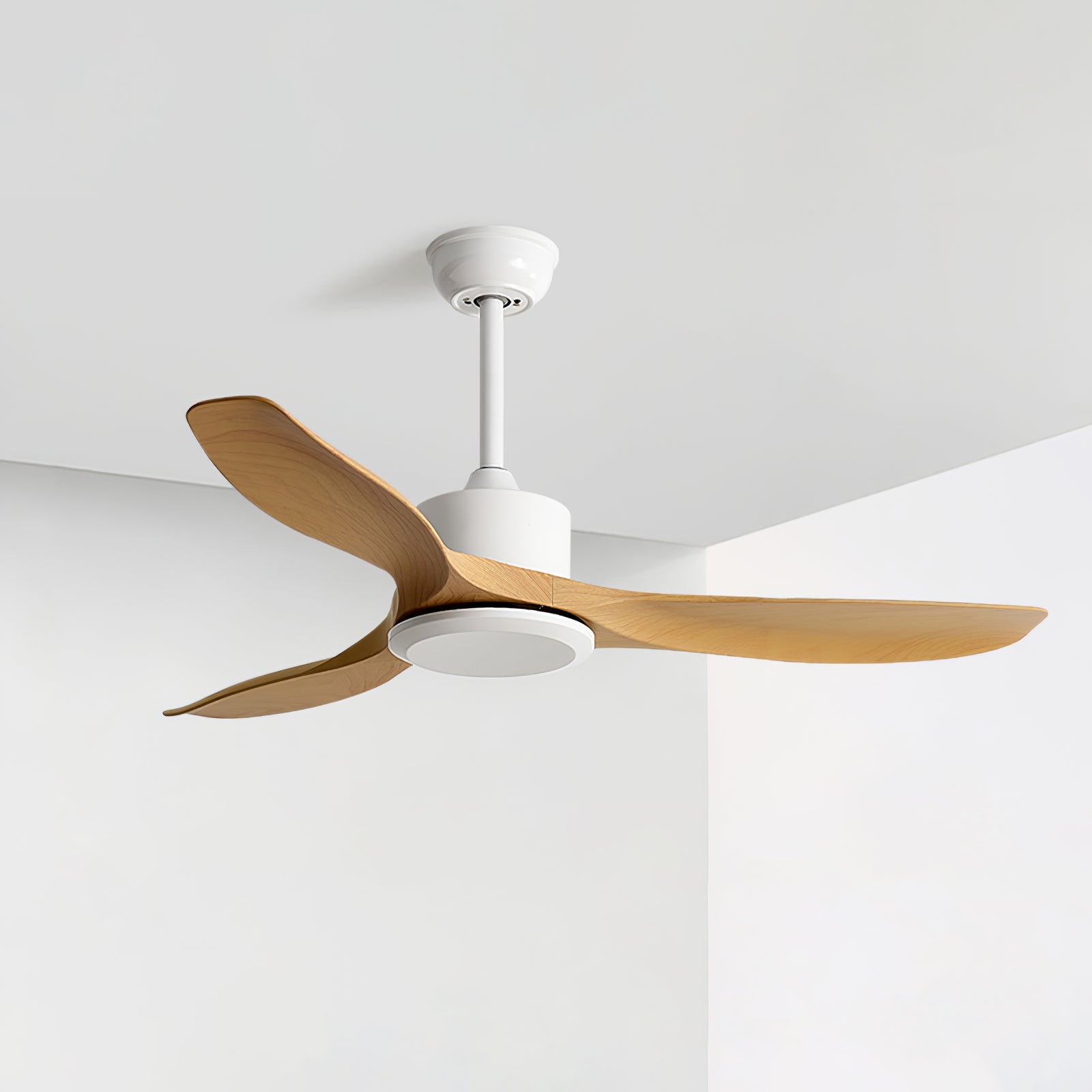 Meren Minimalist Wood Ceiling Fan Light-Neutral Decor
