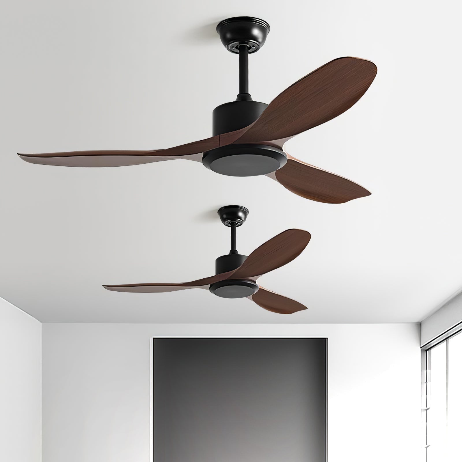 Meren Minimalist Wood Ceiling Fan Light-Neutral Decor