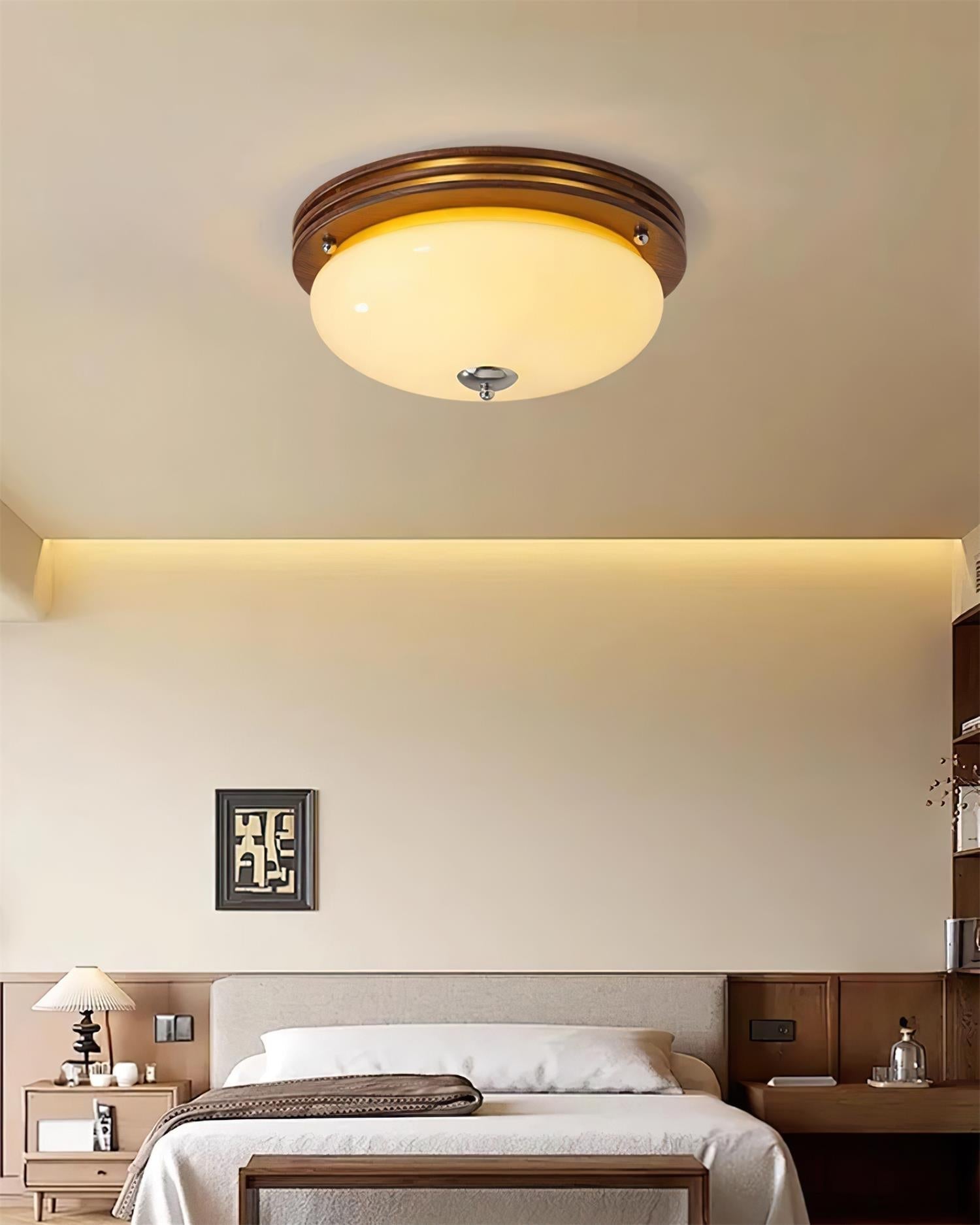 Povio Glass Flush Mount Ceiling Light