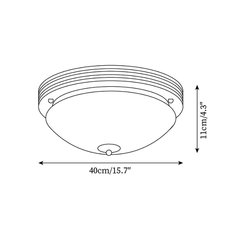 Povio Glass Flush Mount Ceiling Light
