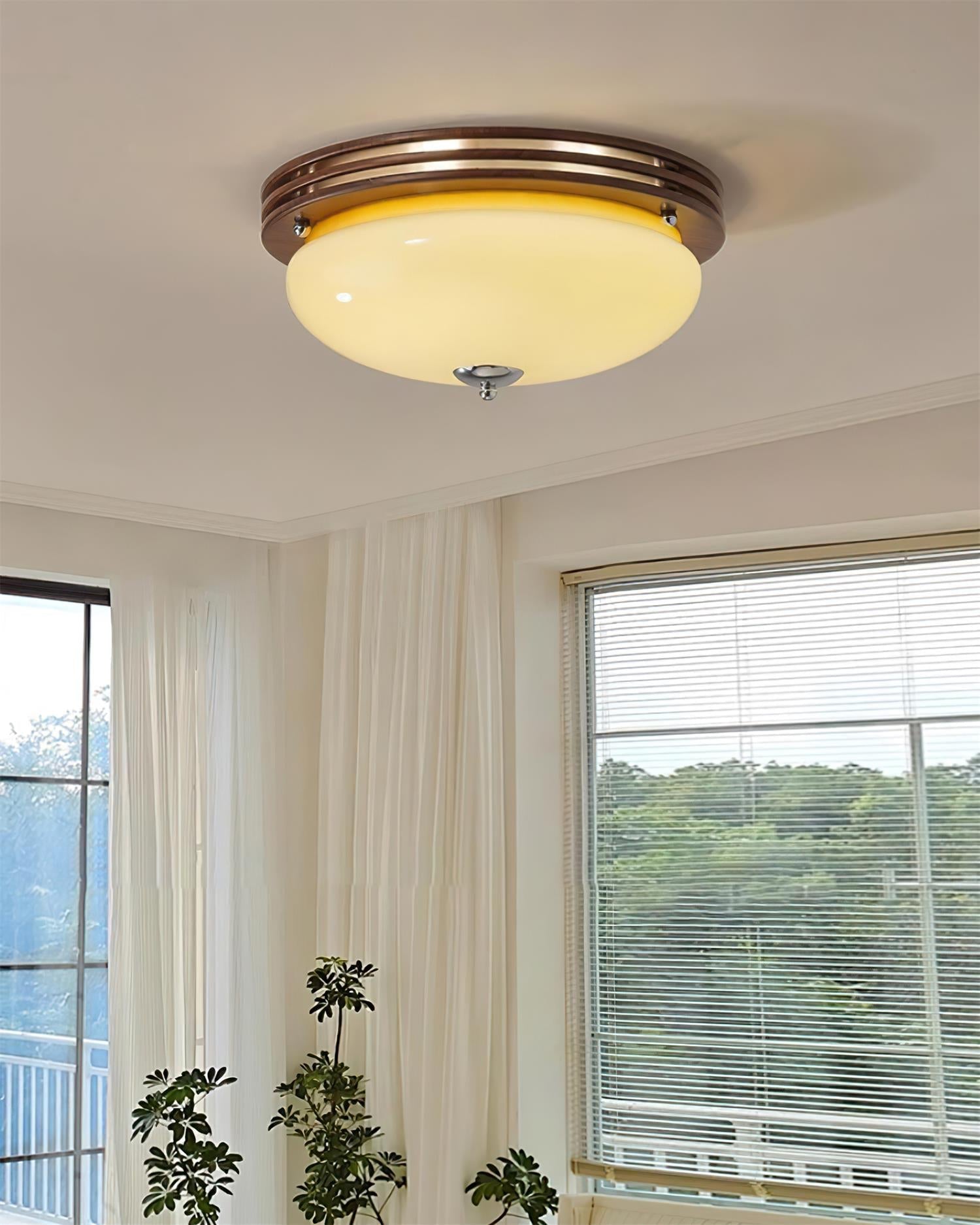 Povio Glass Flush Mount Ceiling Light
