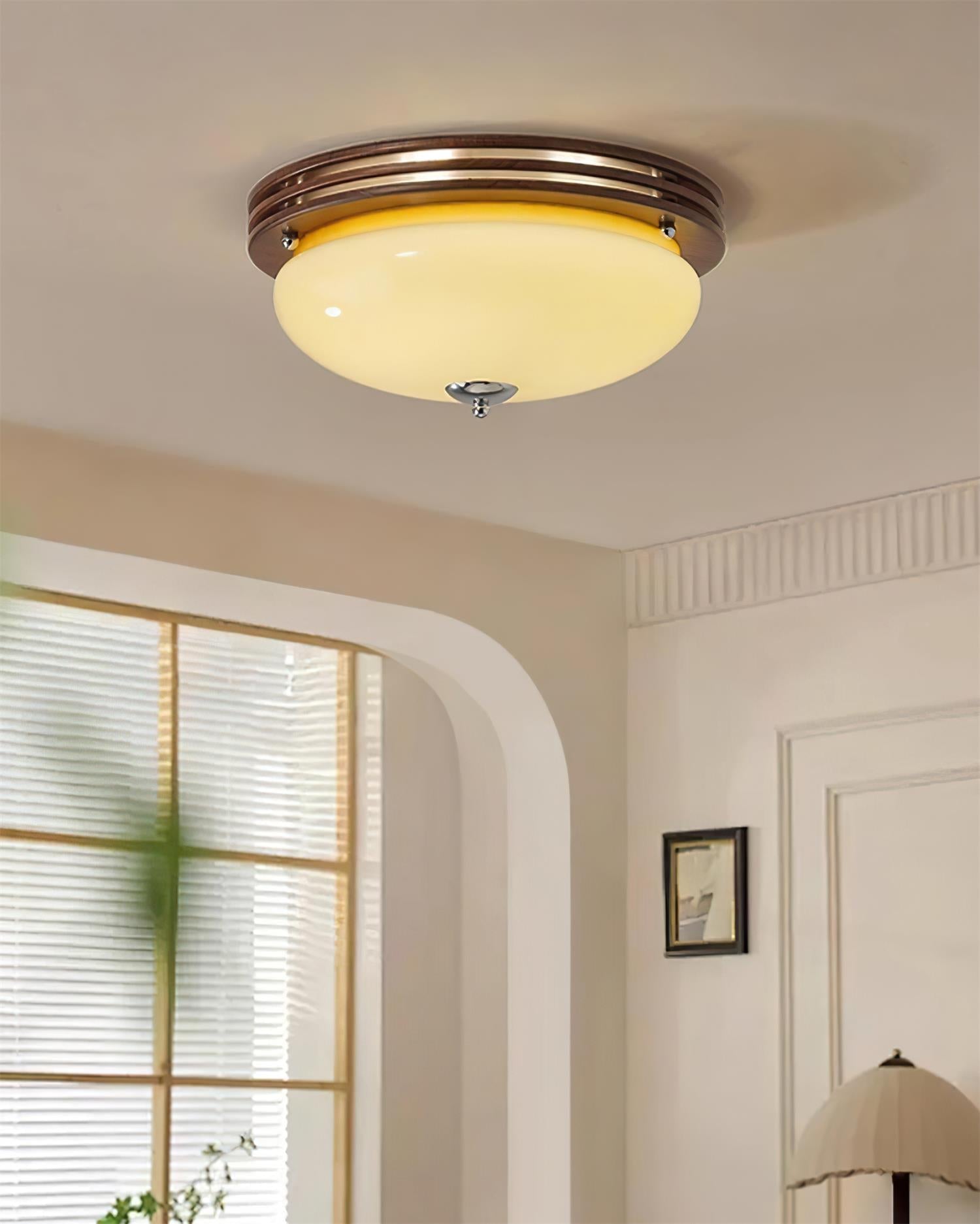 Povio Glass Flush Mount Ceiling Light