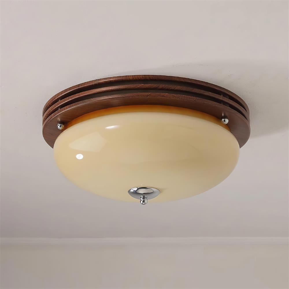Povio Glass Flush Mount Ceiling Light