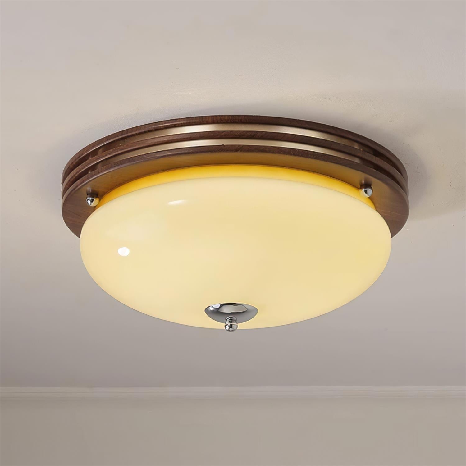 Povio Glass Flush Mount Ceiling Light