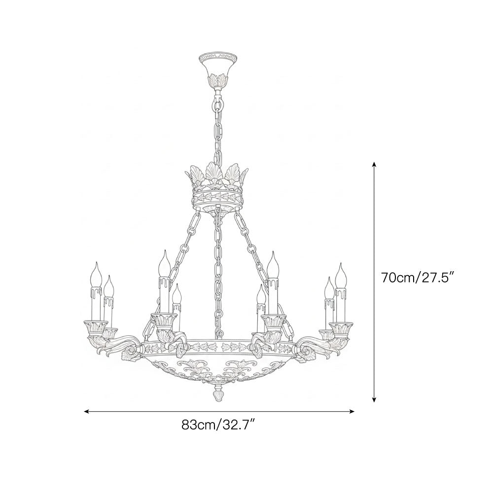 The Amelie Grand Chandelier hanging in a formal dining room setting.