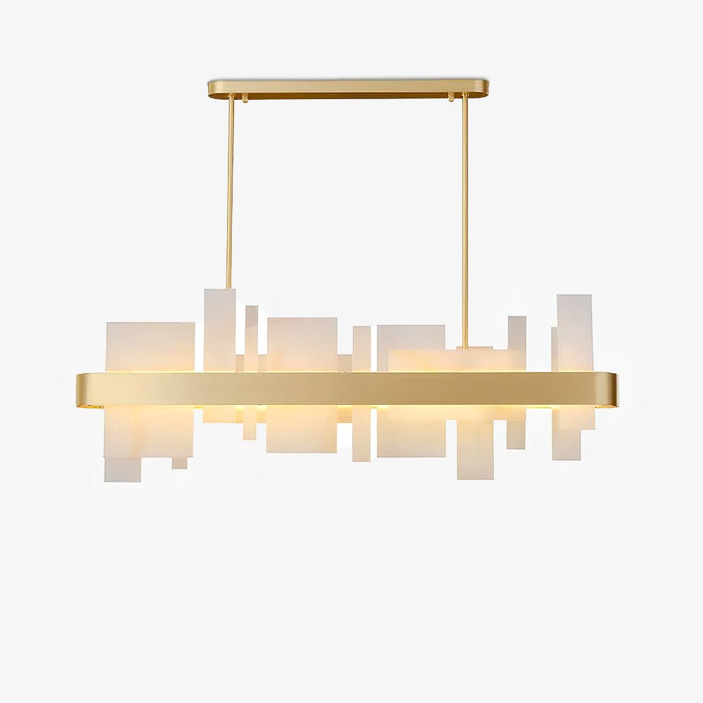 Lustra Chandelier Copper Acrylic Dining-Neutral Decor