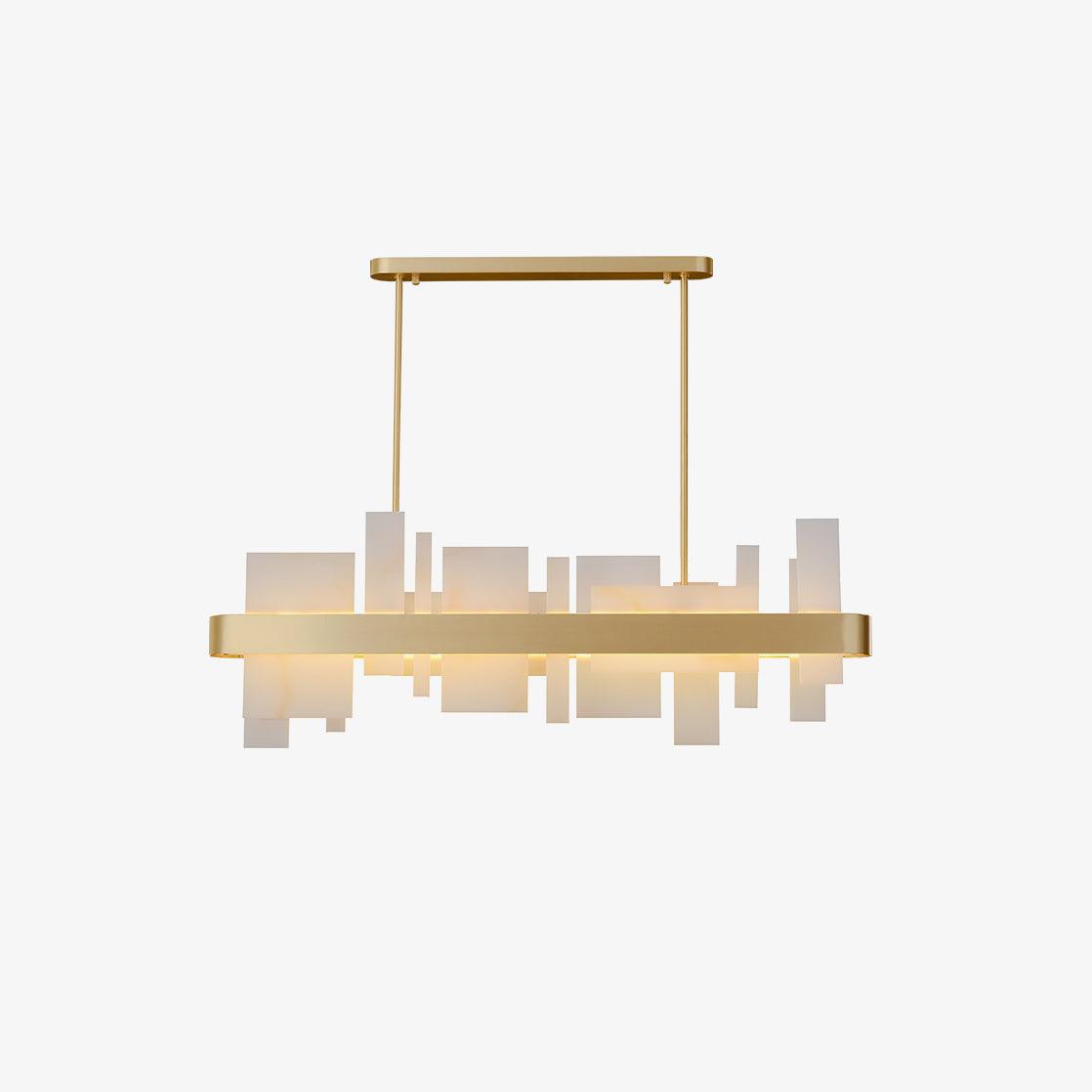 Lustra Chandelier Copper Acrylic Dining-Neutral Decor