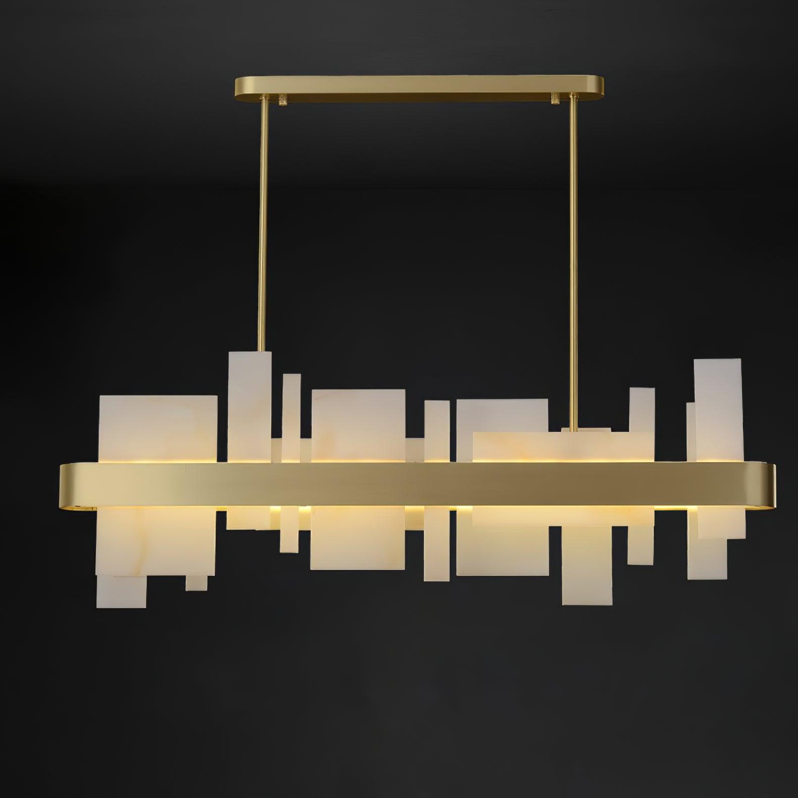 Lustra Chandelier Copper Acrylic Dining-Neutral Decor
