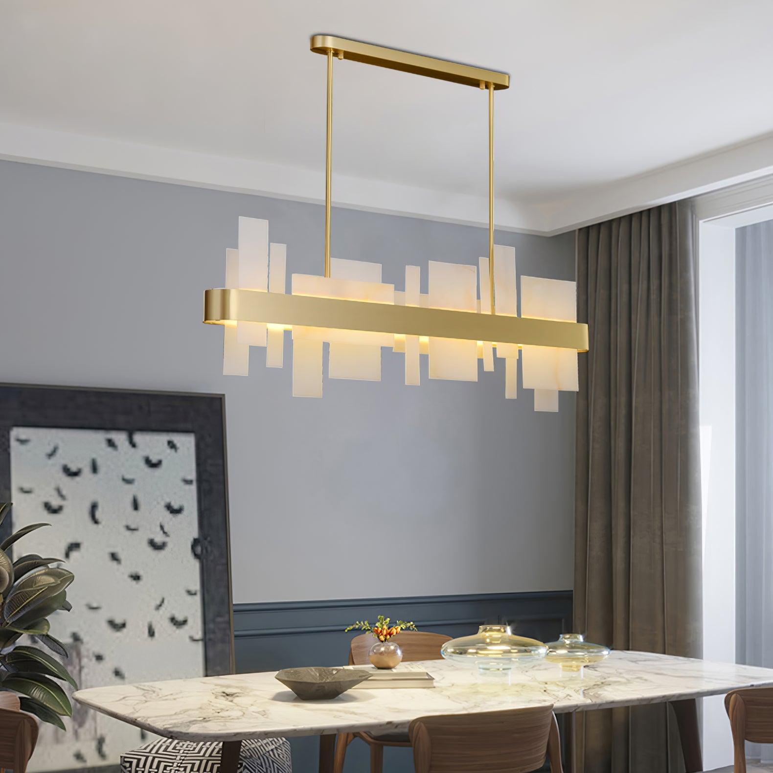 Lustra Chandelier Copper Acrylic Dining-Neutral Decor