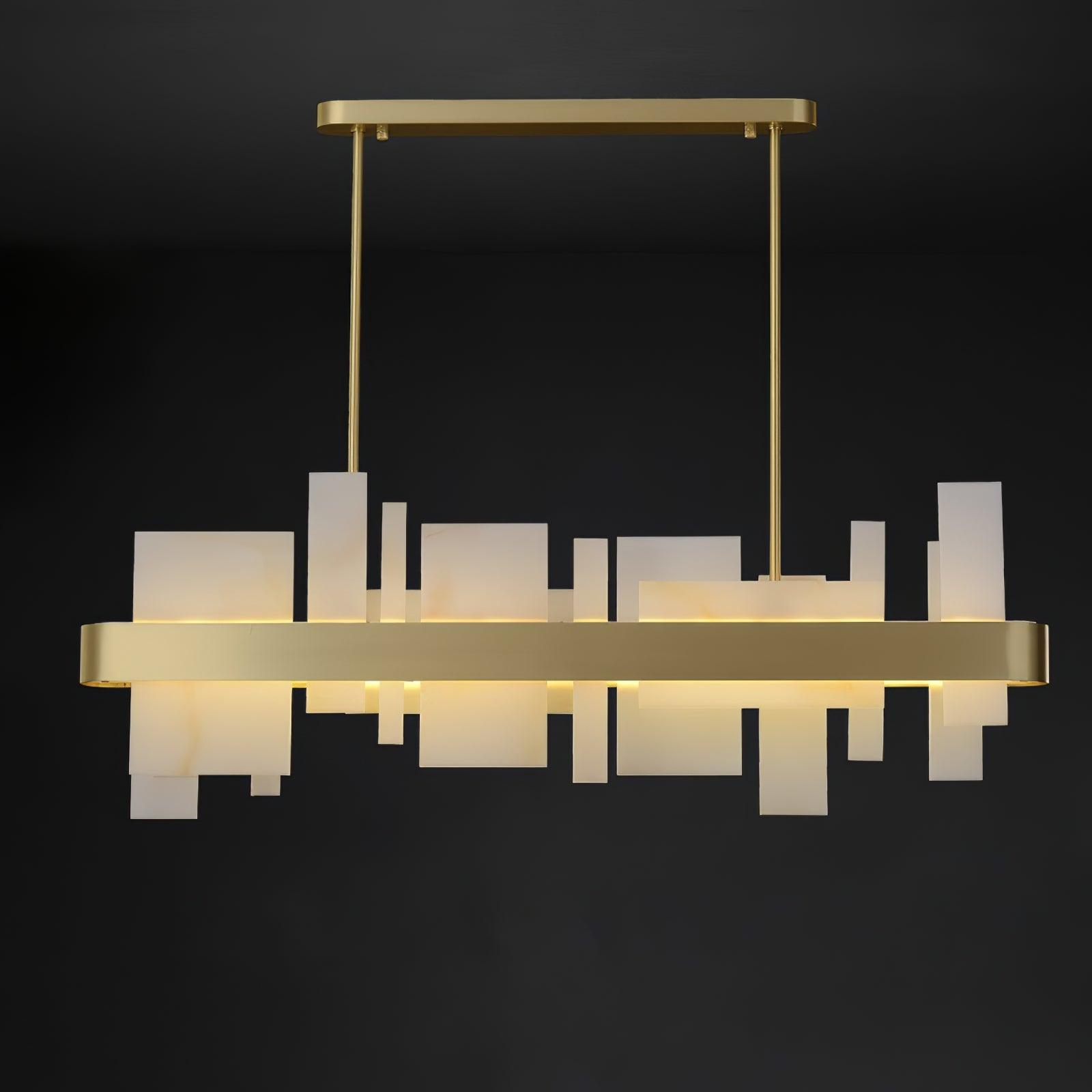Lustra Chandelier Copper Acrylic Dining-Neutral Decor