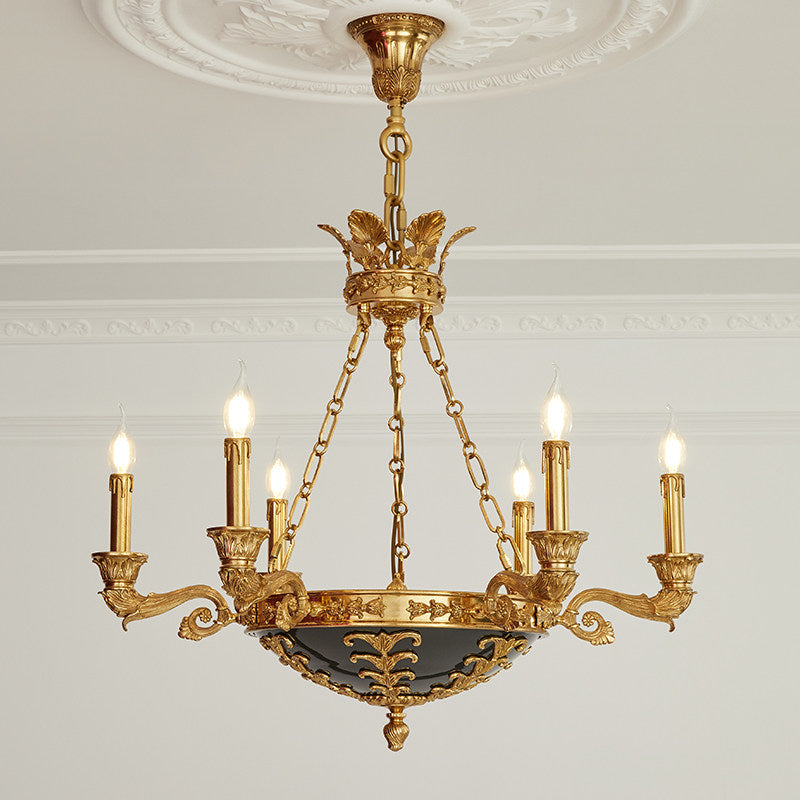 Full view of the 6-arm Amelie Grand Chandelier.