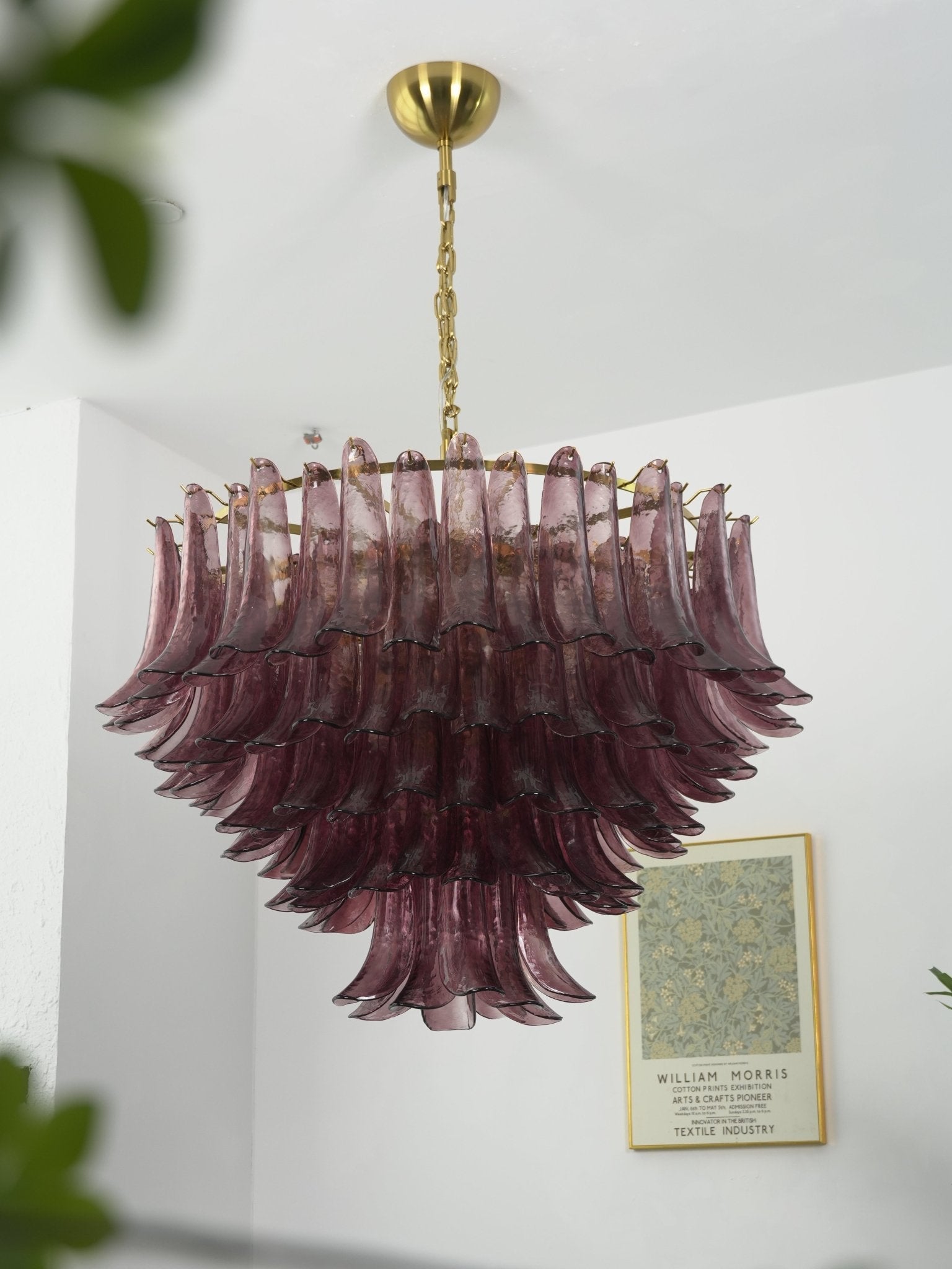 Amethyst Bloom Chandelier-Neutral Decor