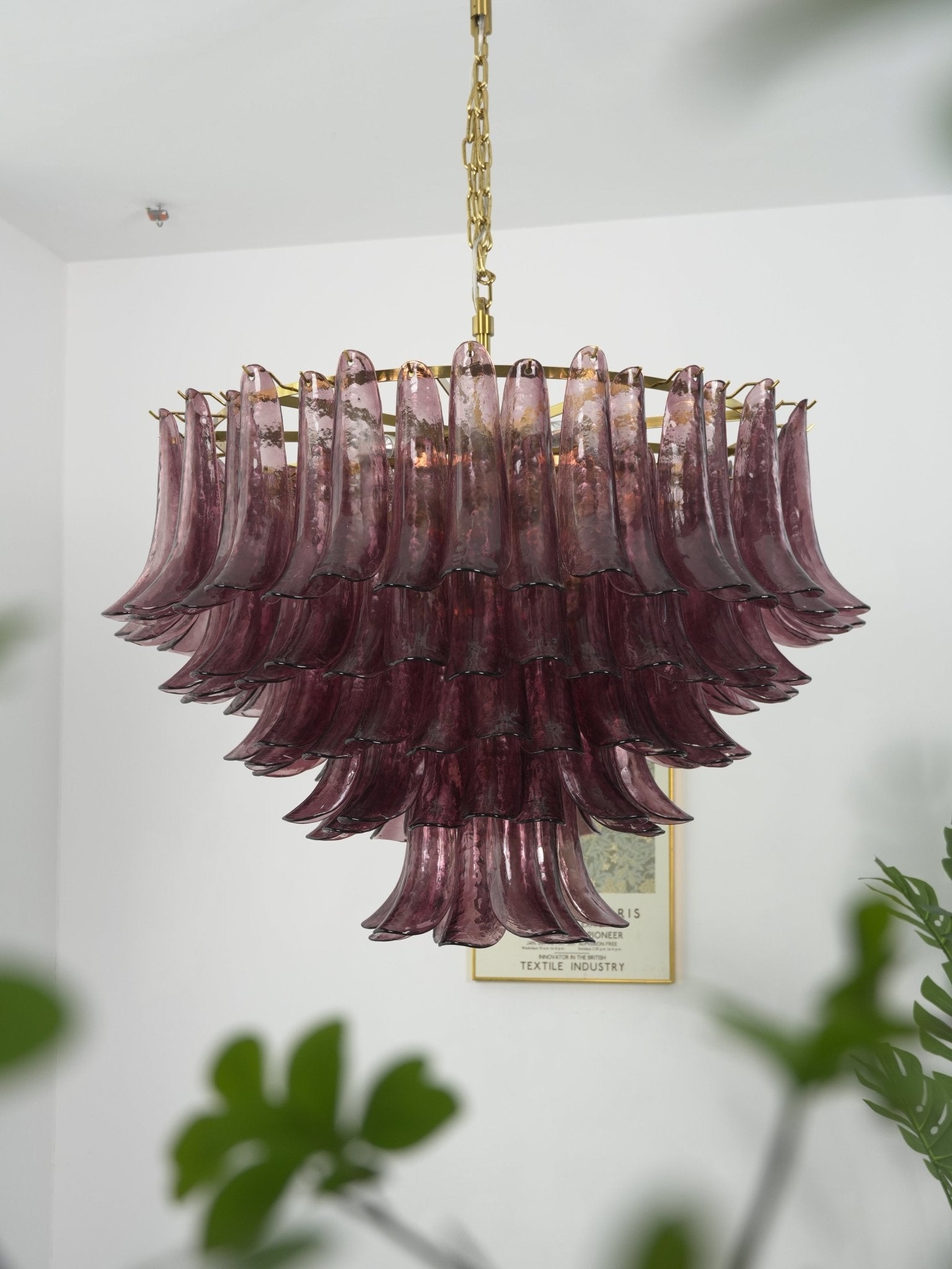 Amethyst Bloom Chandelier-Neutral Decor