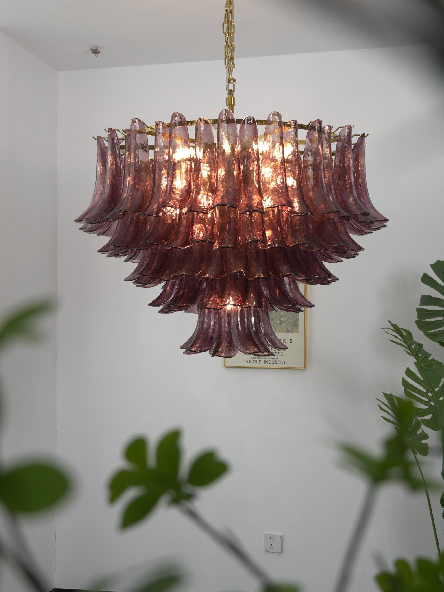 Amethyst Bloom Chandelier-Neutral Decor