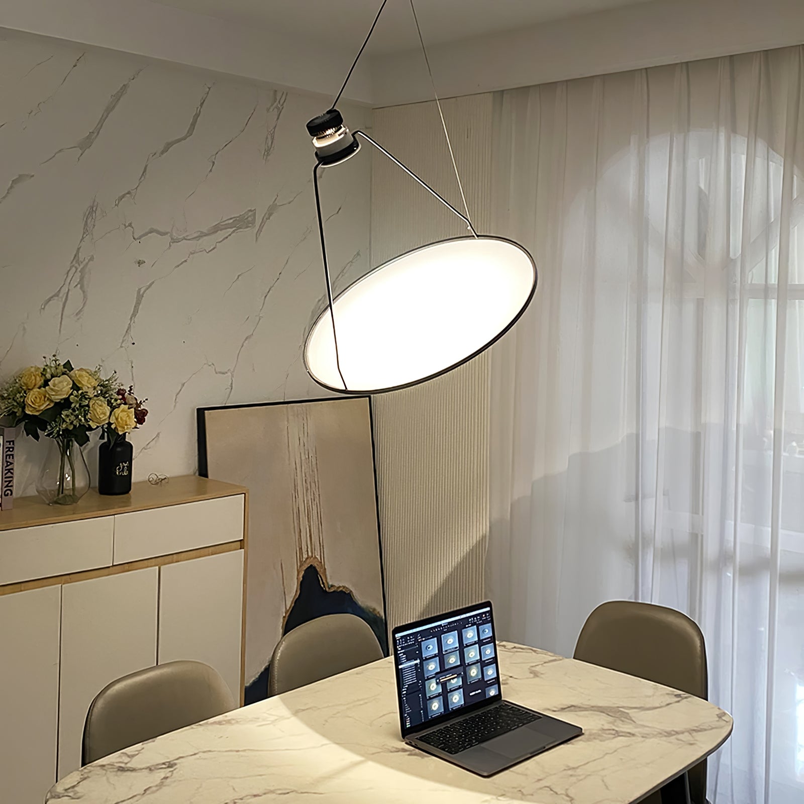 Brio Steel Minimalistic Pendant Lamp-Neutral Decor