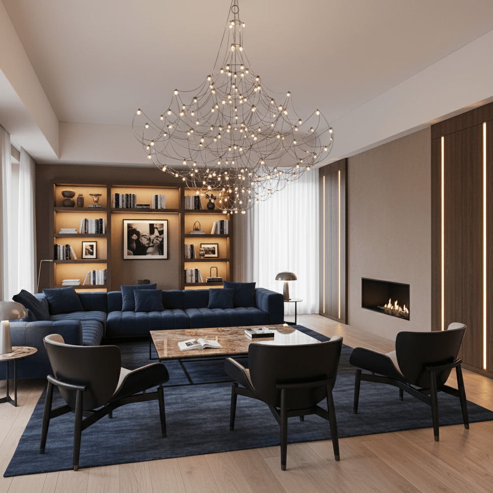Amos Light Group Chandelier-Neutral Decor