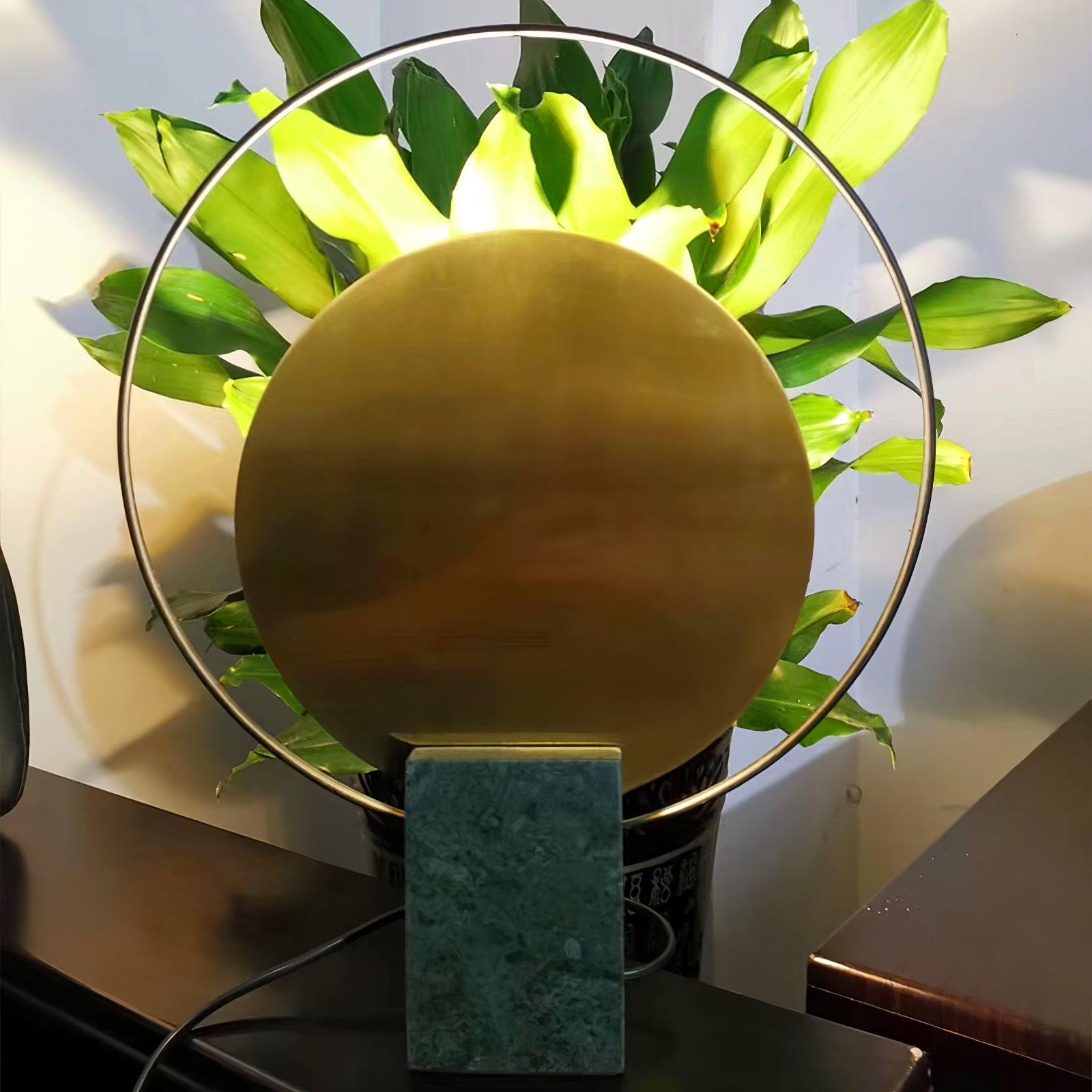 Lirixy Marble Geometric Table Lamp-Neutral Decor