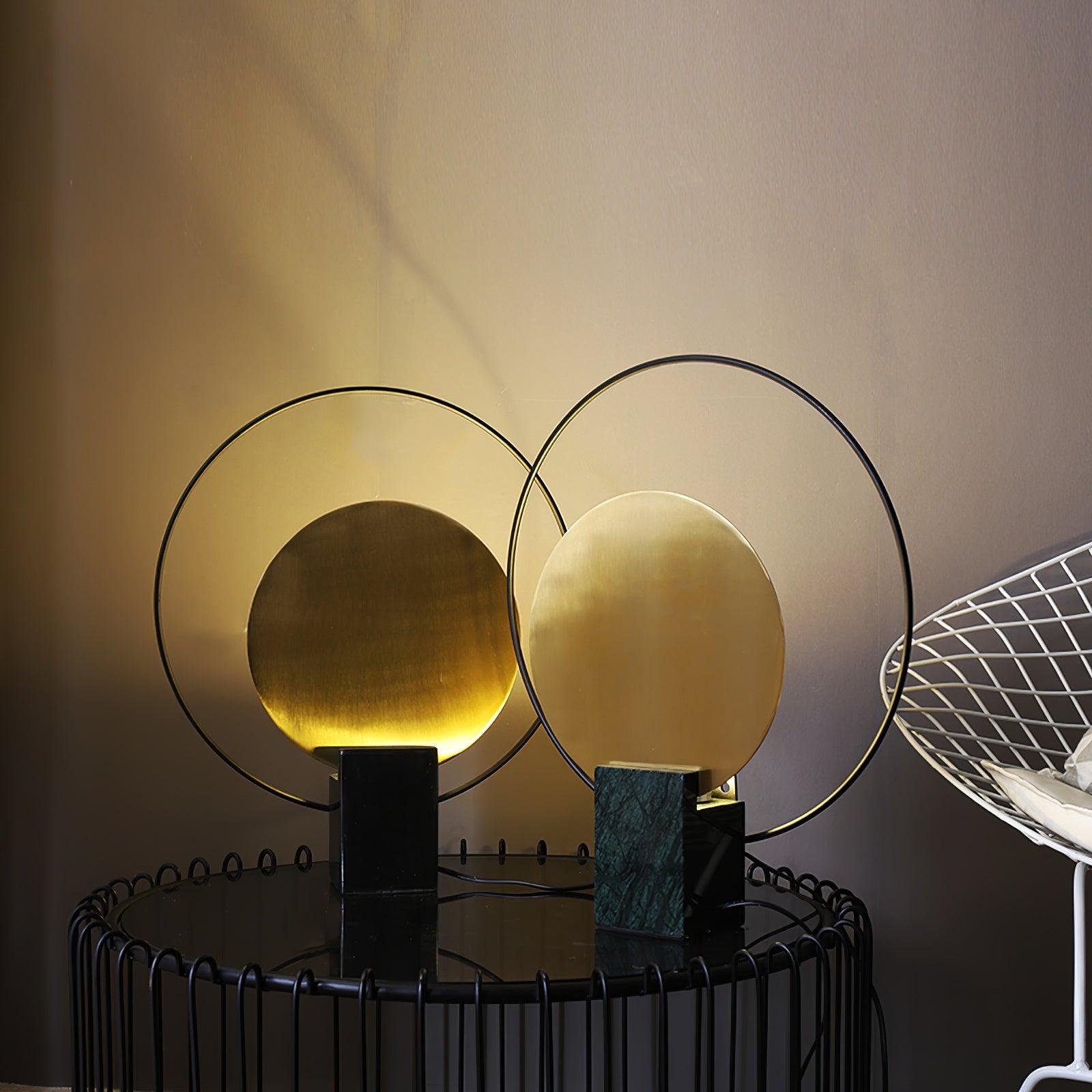 Lirixy Marble Geometric Table Lamp-Neutral Decor