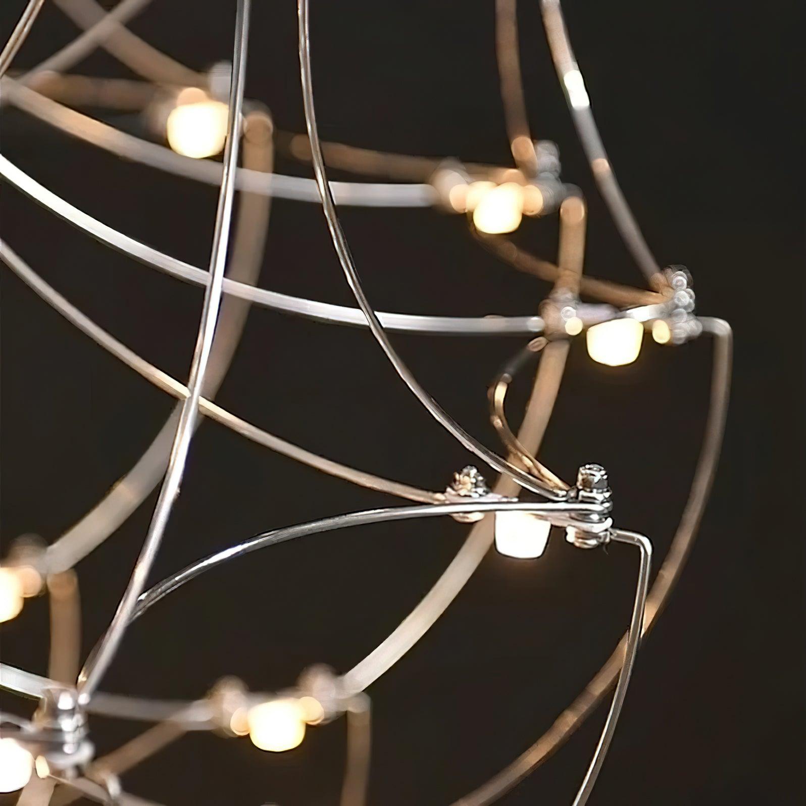 Wesrin Chandelier Stainless Steel Wire Firefly-Neutral Decor