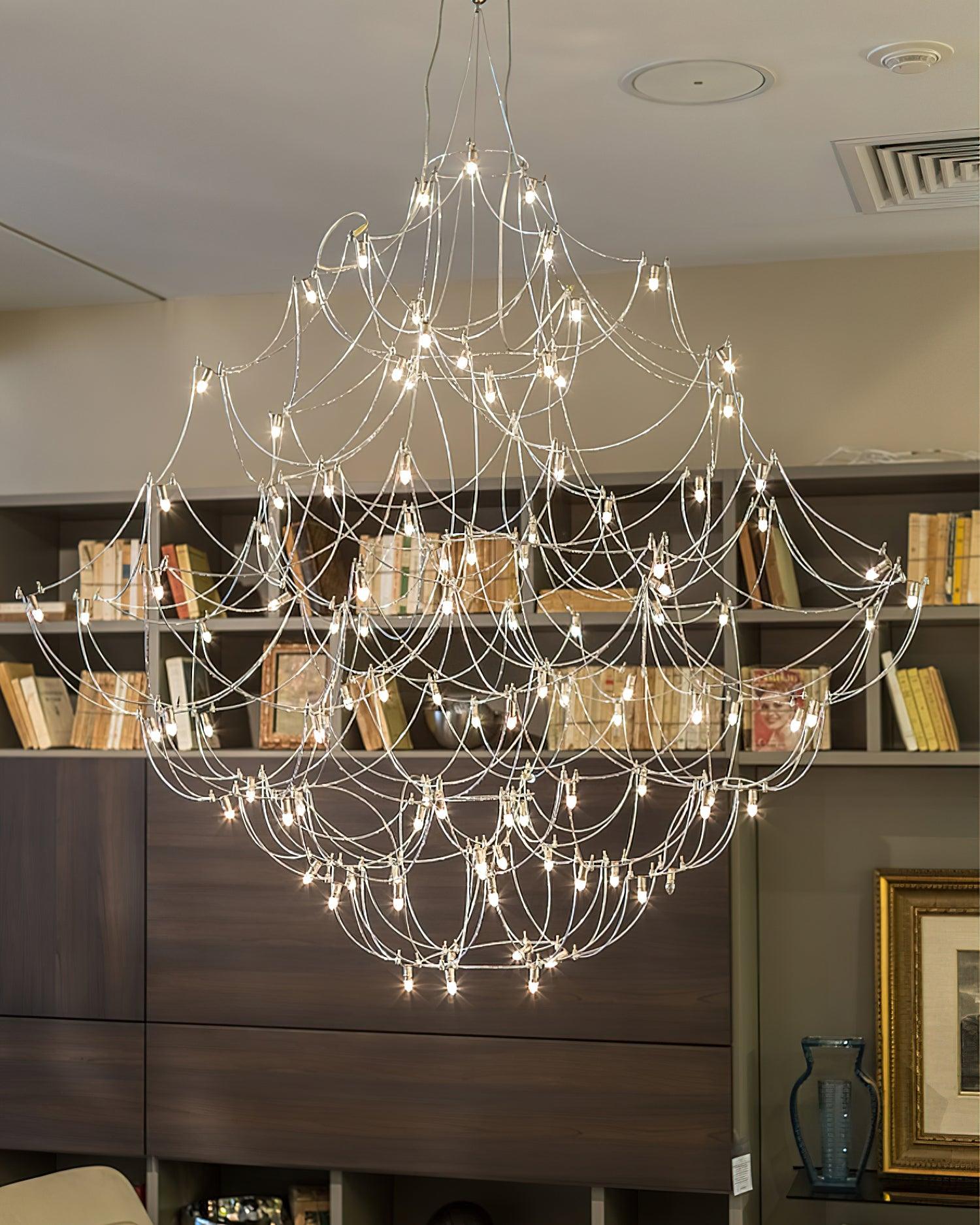 Wesrin Chandelier Stainless Steel Wire Firefly-Neutral Decor