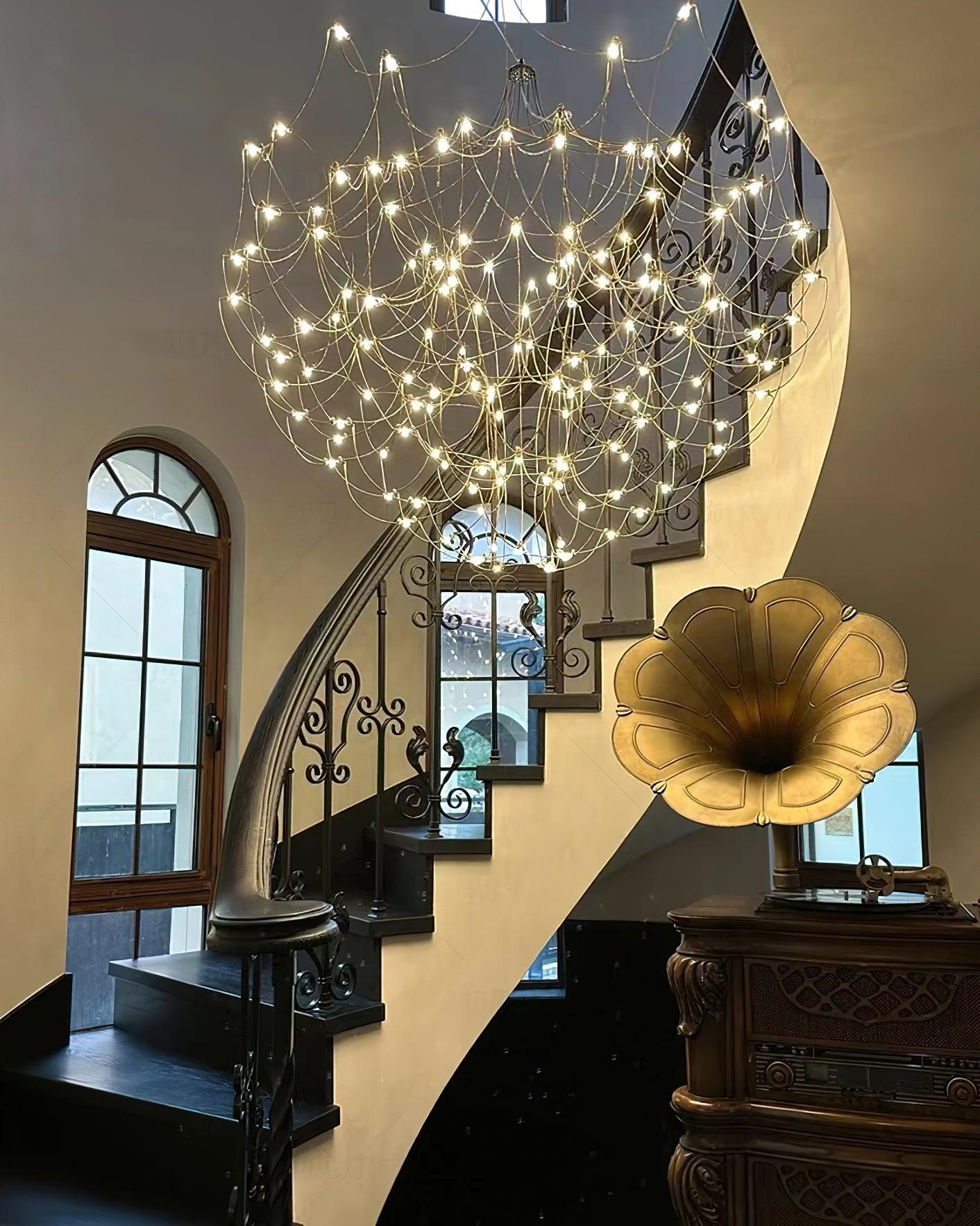 Wesrin Chandelier Stainless Steel Wire Firefly-Neutral Decor