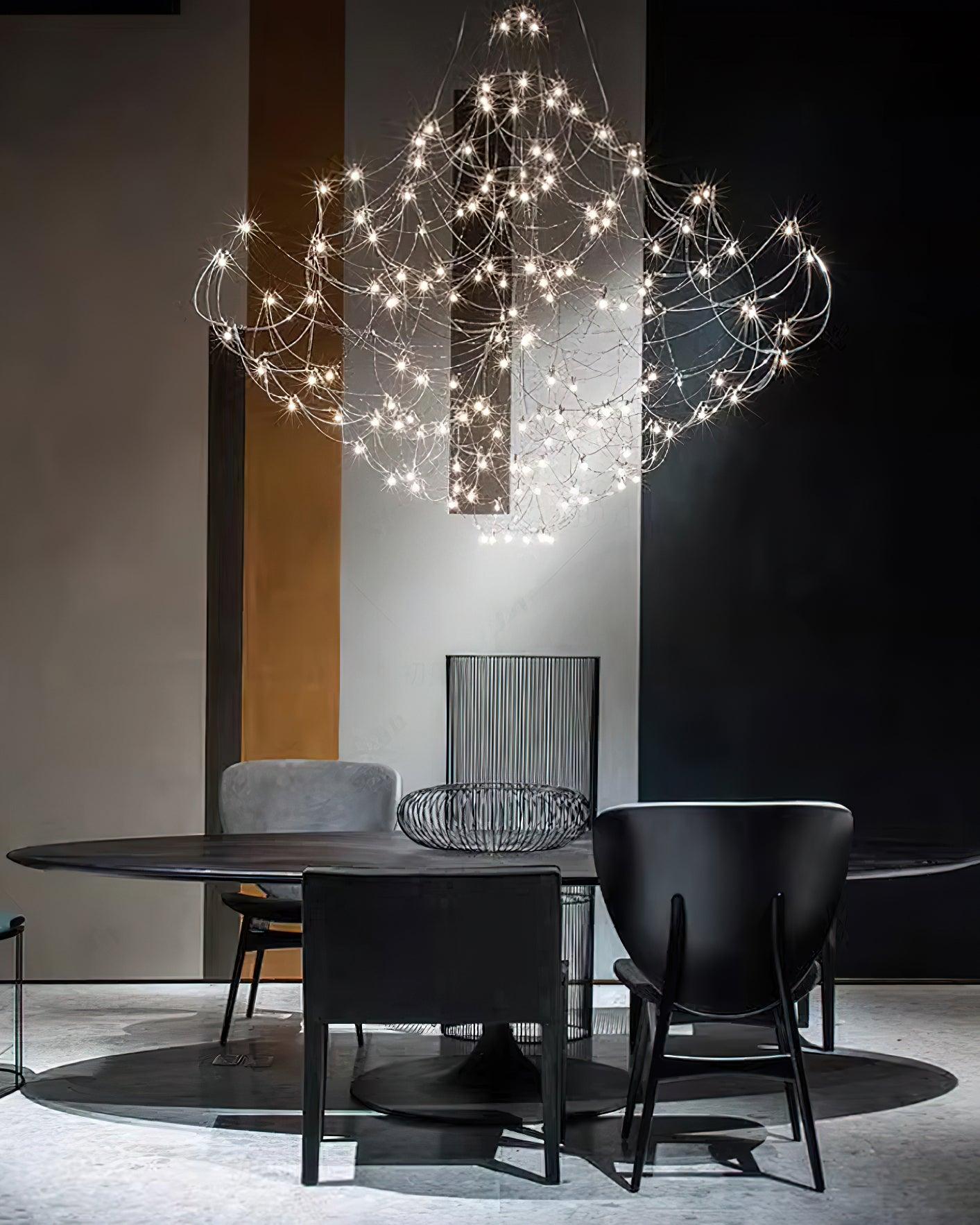 Wesrin Chandelier Stainless Steel Wire Firefly-Neutral Decor