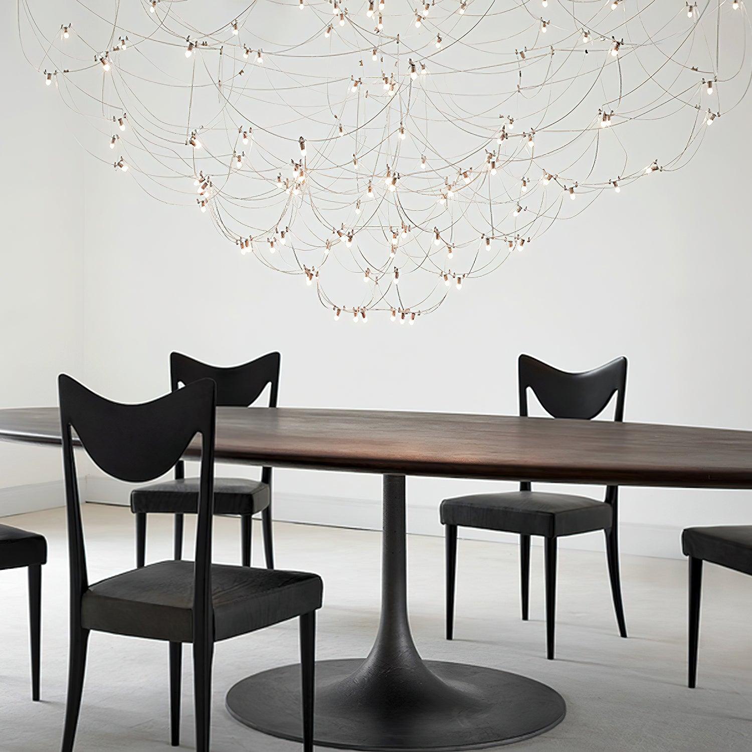 Wesrin Chandelier Stainless Steel Wire Firefly-Neutral Decor