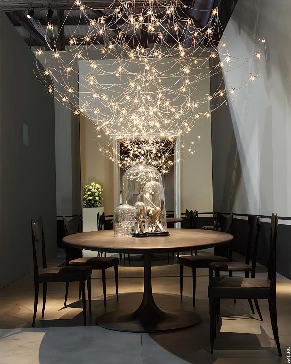 Wesrin Chandelier Stainless Steel Wire Firefly-Neutral Decor