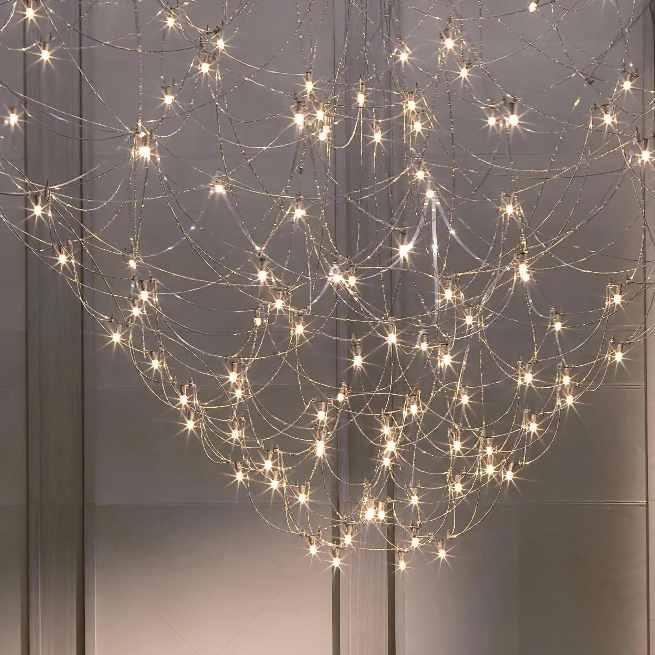 Wesrin Chandelier Stainless Steel Wire Firefly-Neutral Decor