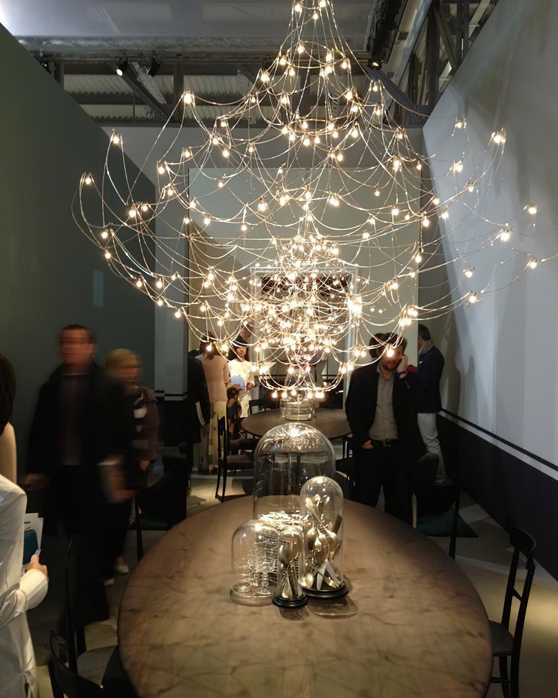Wesrin Chandelier Stainless Steel Wire Firefly-Neutral Decor