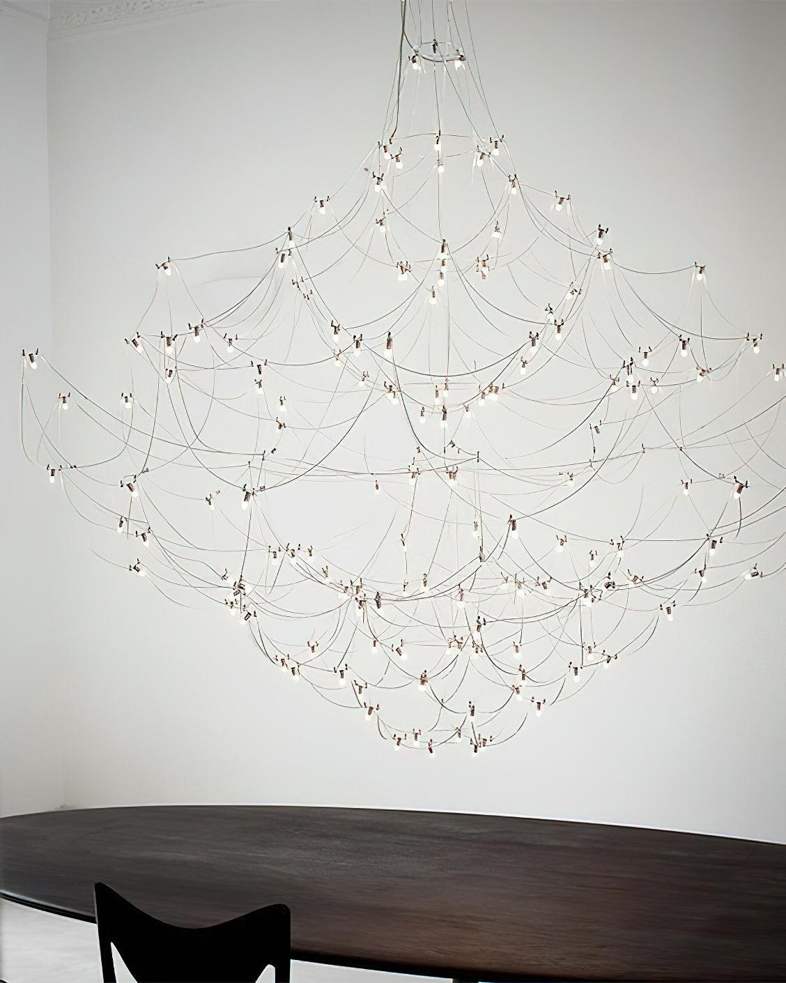 Wesrin Chandelier Stainless Steel Wire Firefly-Neutral Decor