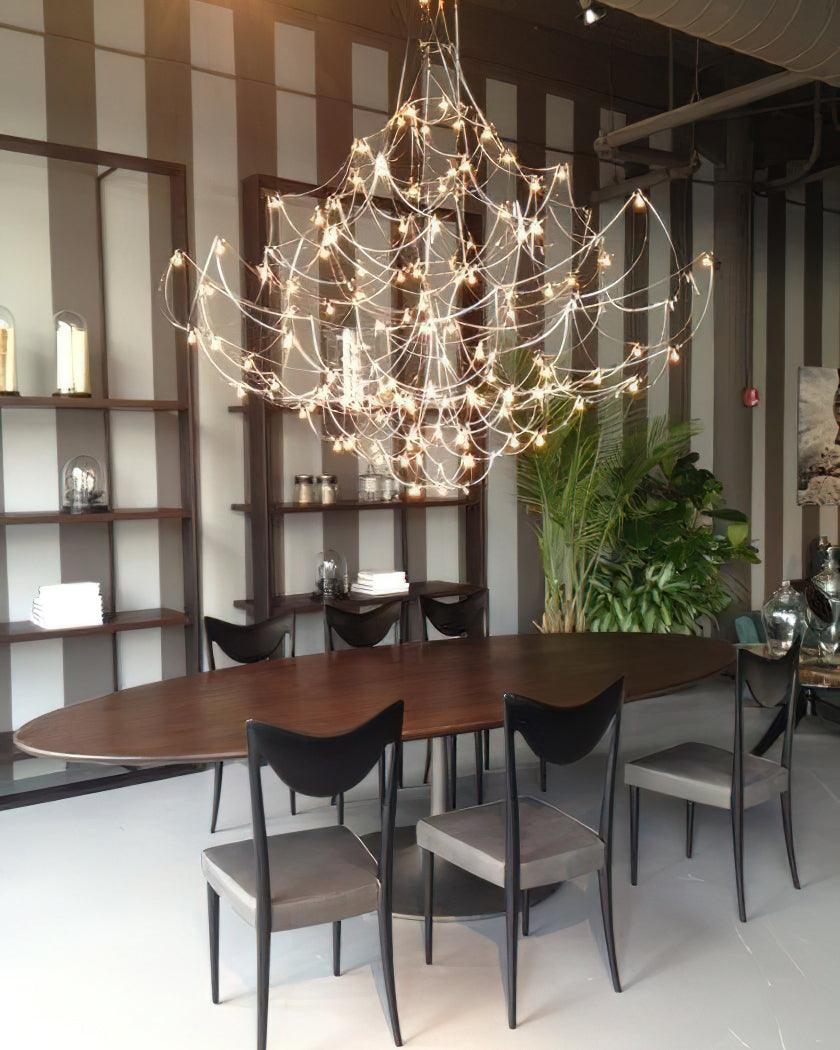 Wesrin Chandelier Stainless Steel Wire Firefly-Neutral Decor