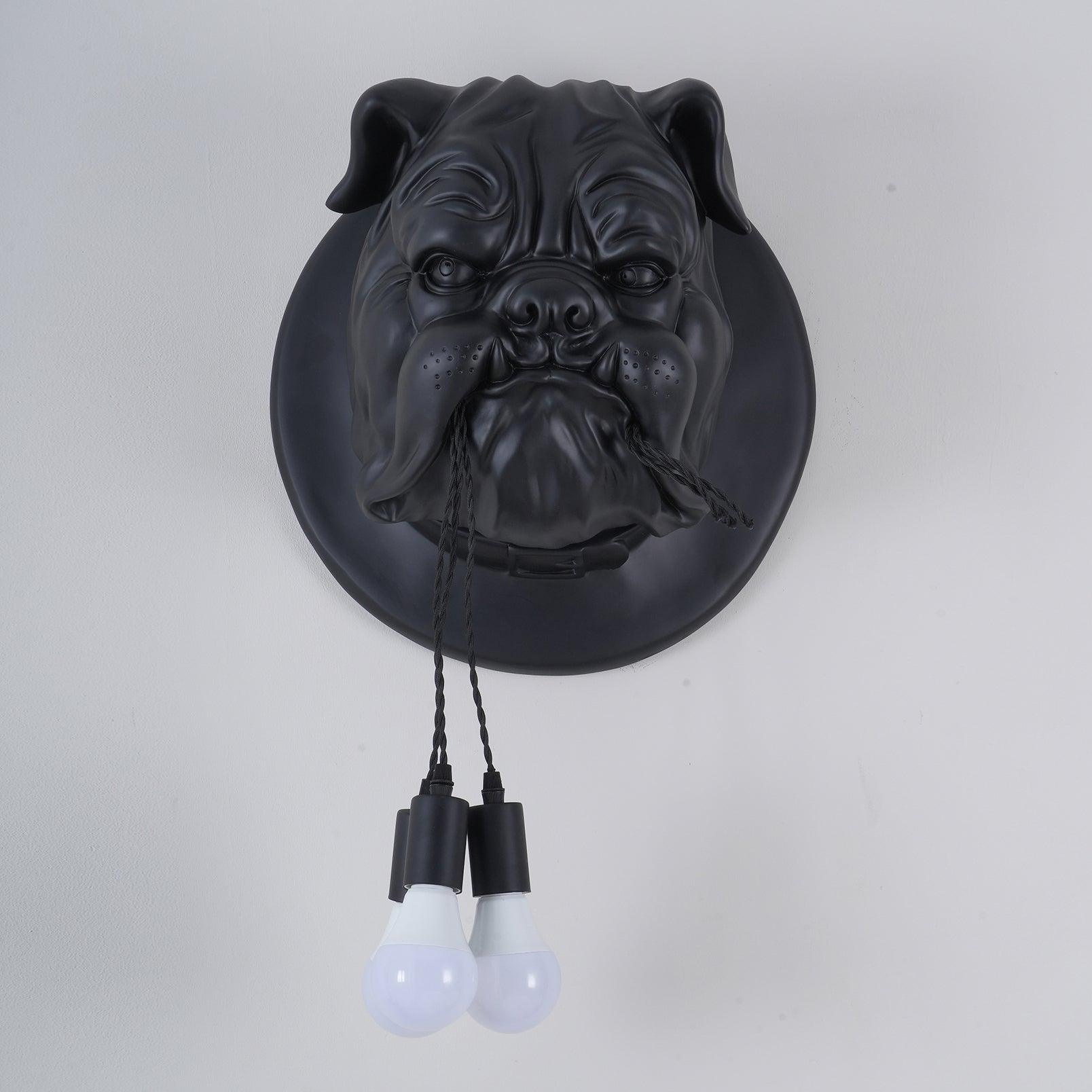 Umeri Wall Lamp Bulldog Sculpture Whimsical-Neutral Decor