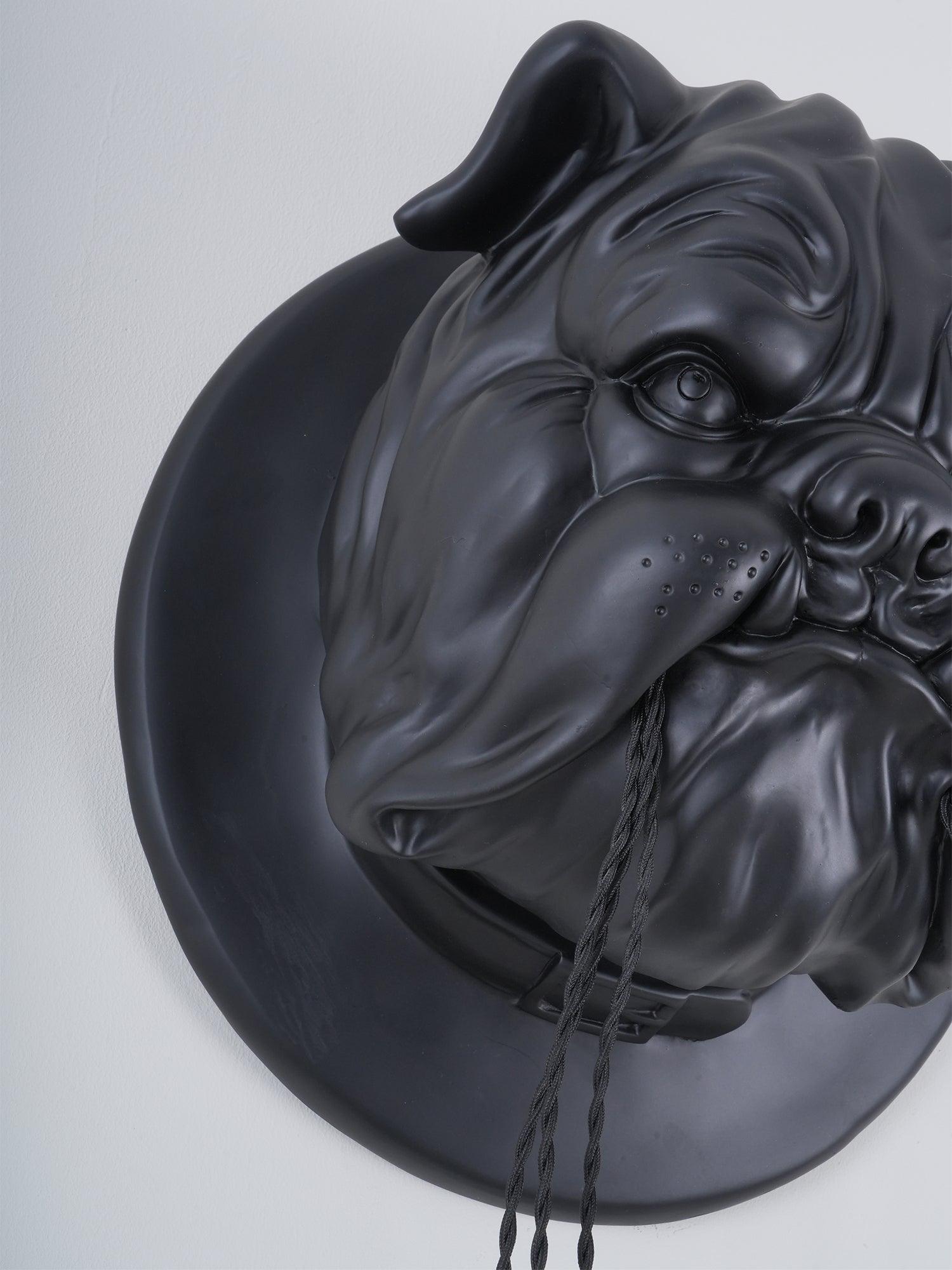 Umeri Wall Lamp Bulldog Sculpture Whimsical-Neutral Decor